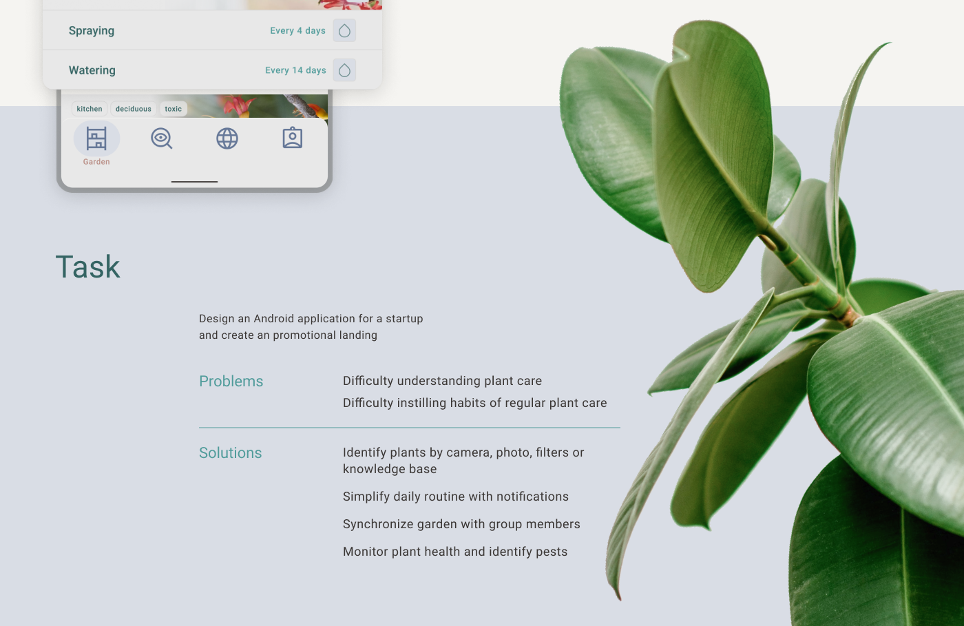 Plant-Care Application, UX/UI — Изображение №3 — Интерфейсы на Dprofile