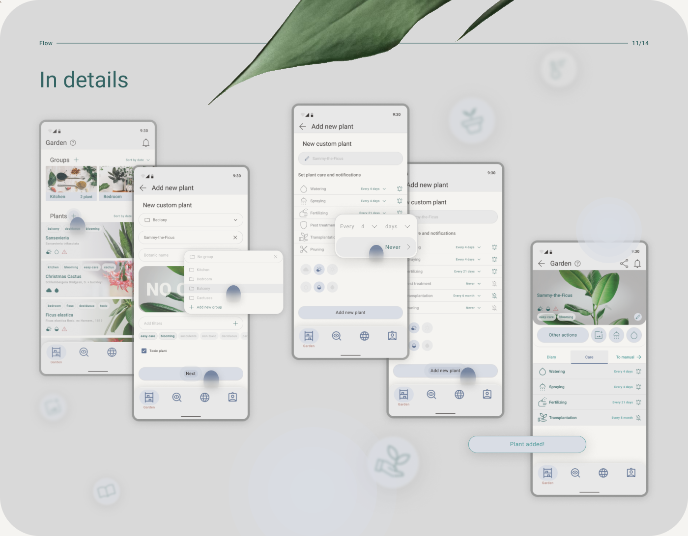 Plant-Care Application, UX/UI — Изображение №23 — Интерфейсы на Dprofile
