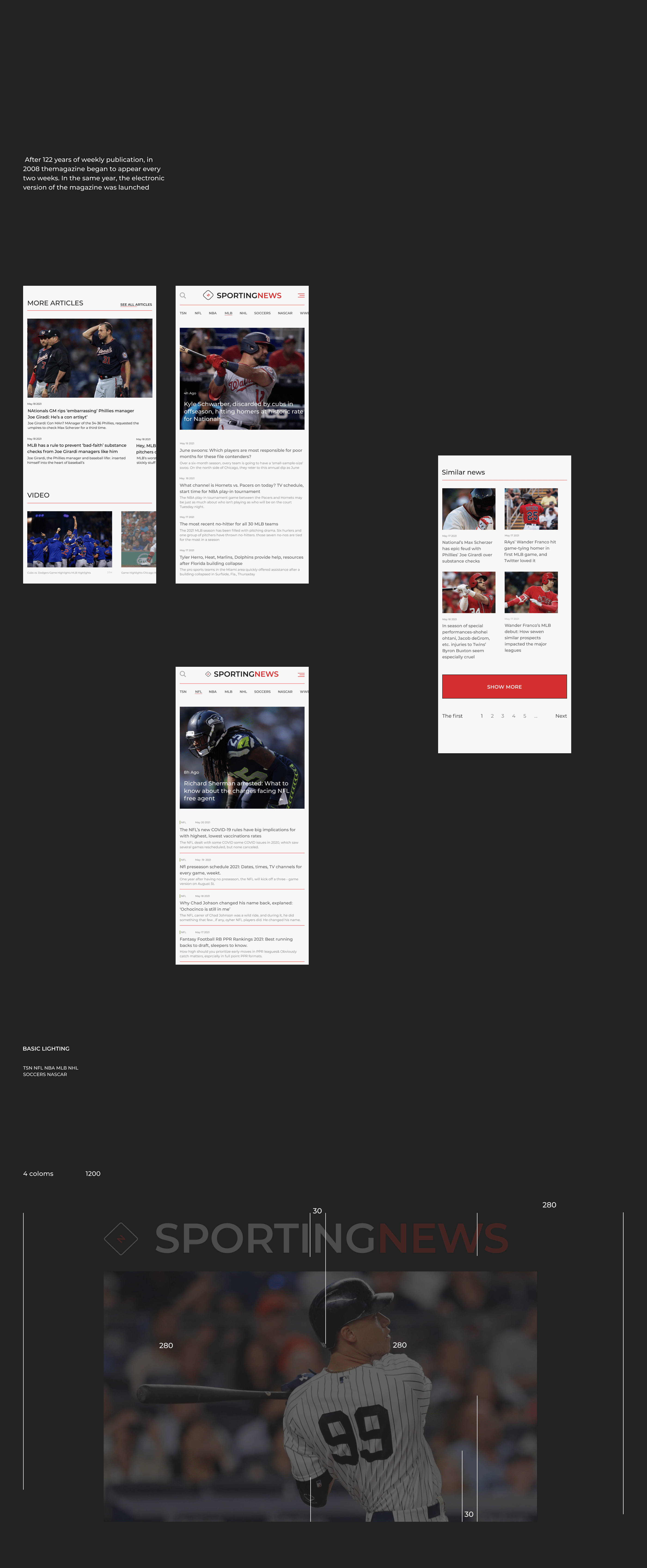 Sporting News - Redesign concept — Изображение №4 — Интерфейсы на Dprofile