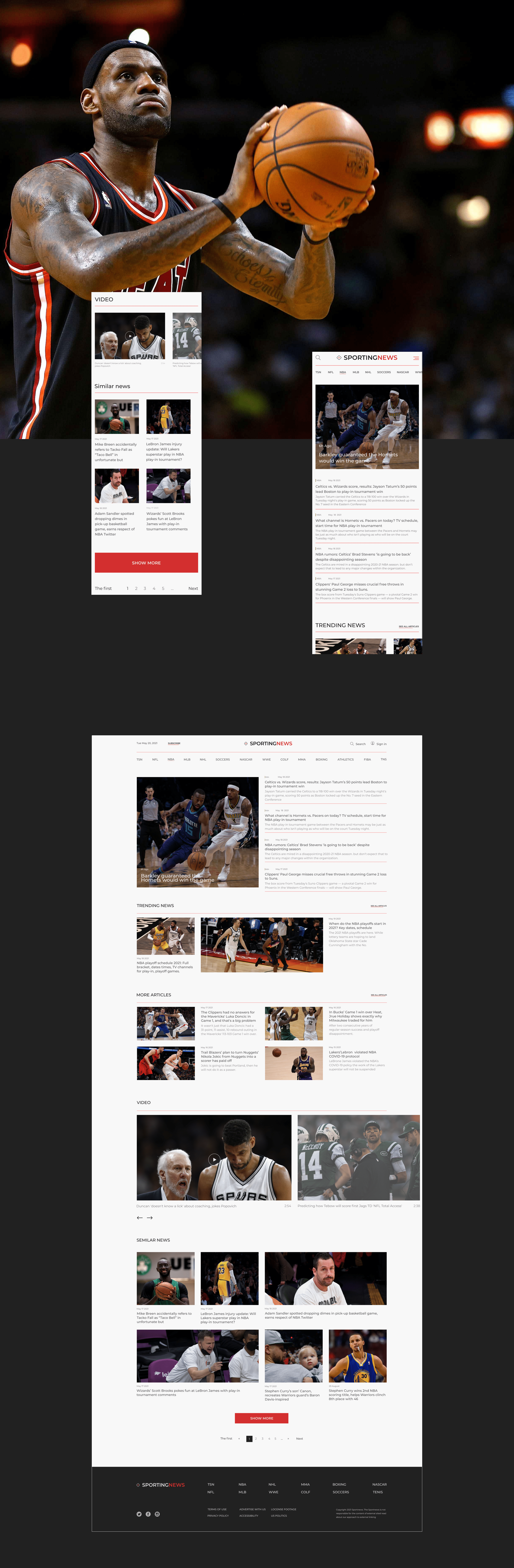 Sporting News - Redesign concept — Изображение №6 — Интерфейсы на Dprofile