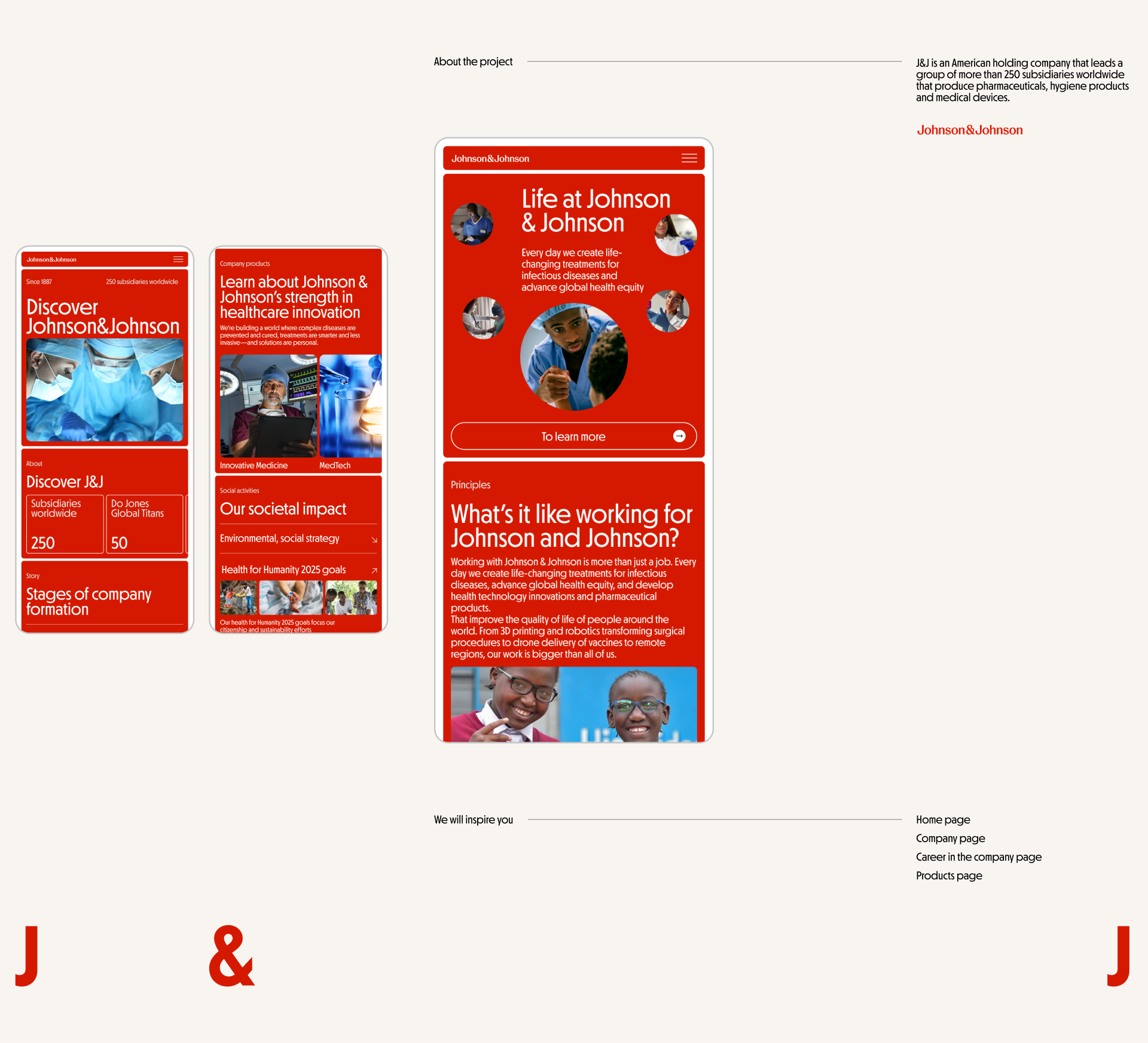 J&J Corporate Website Redesign — Изображение №2 — Интерфейсы на Dprofile