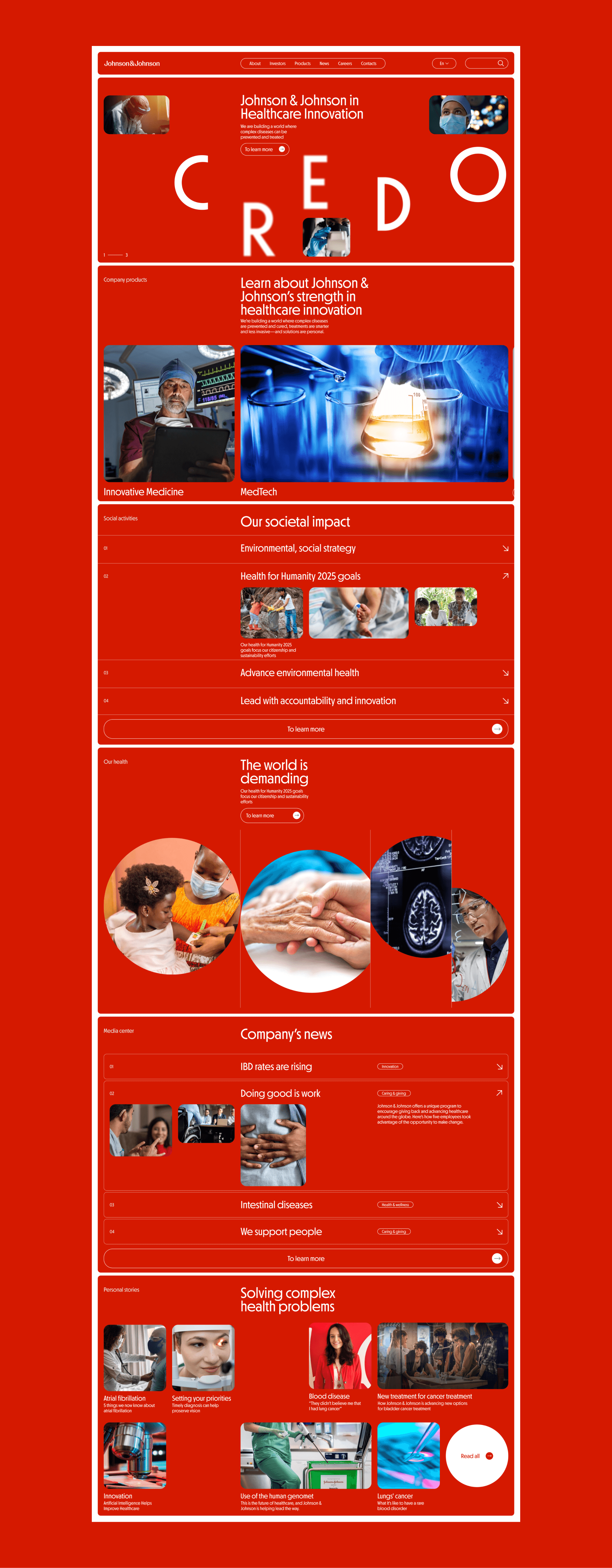 J&J Corporate Website Redesign — Изображение №3 — Интерфейсы на Dprofile