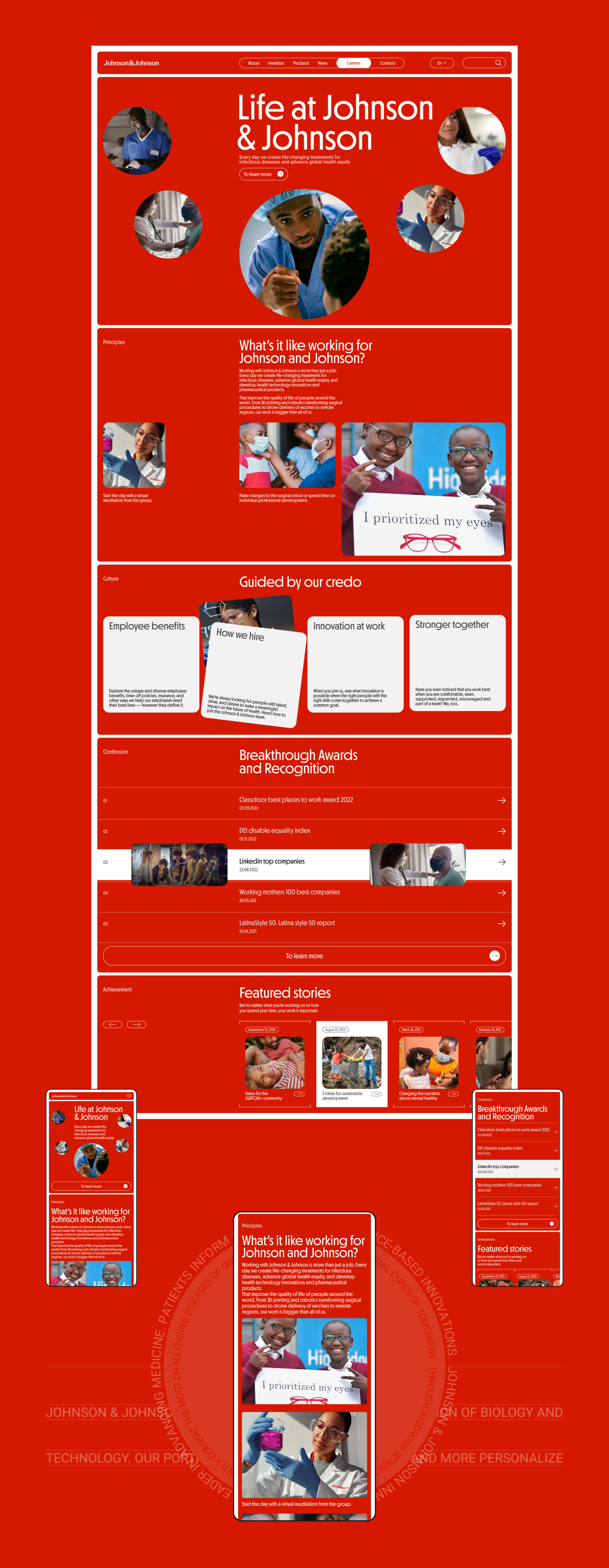 J&J Corporate Website Redesign — Изображение №8 — Интерфейсы на Dprofile