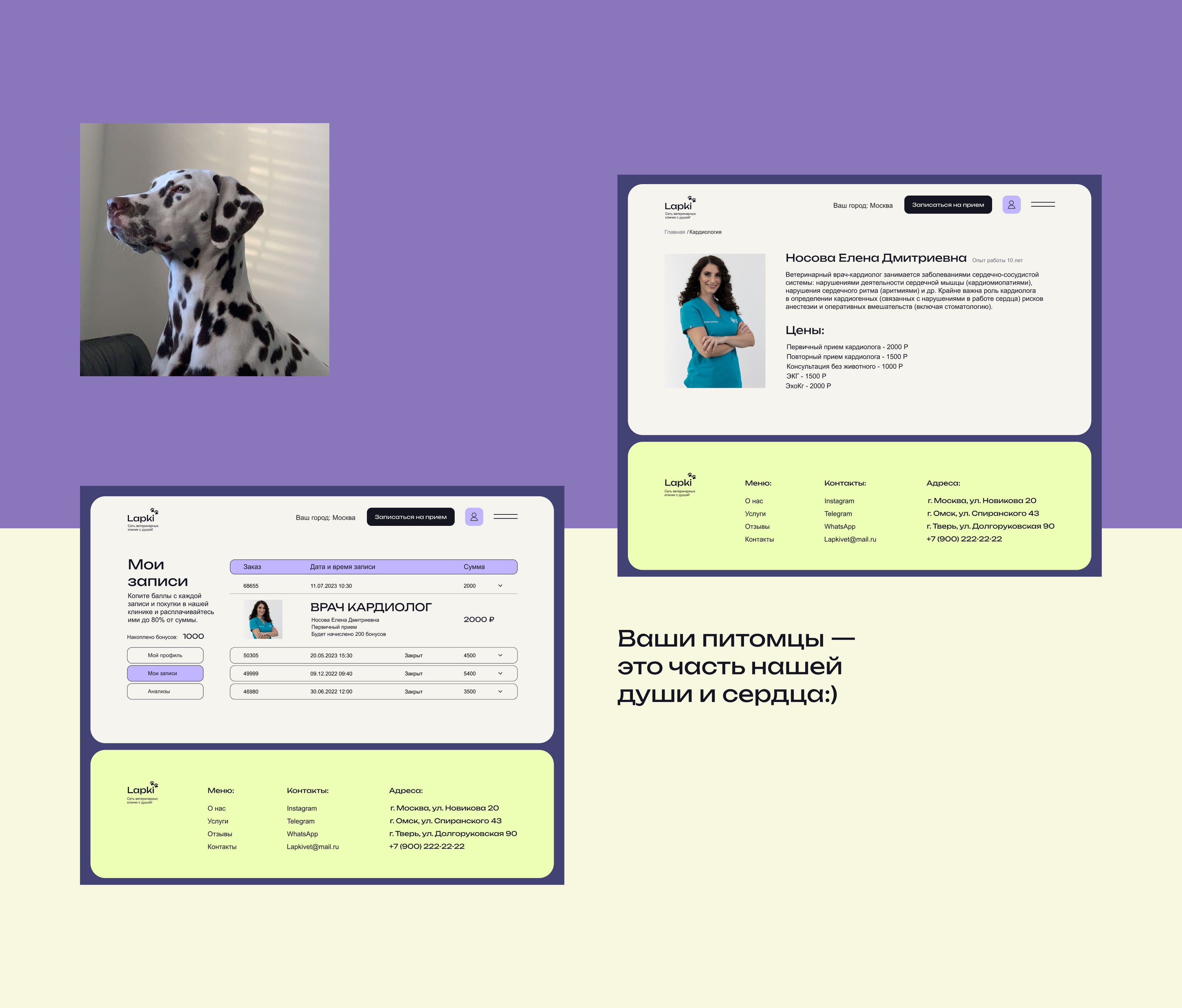 Lapki сеть ветеринарных клиник website — Изображение №9 — Интерфейсы, Графика на Dprofile