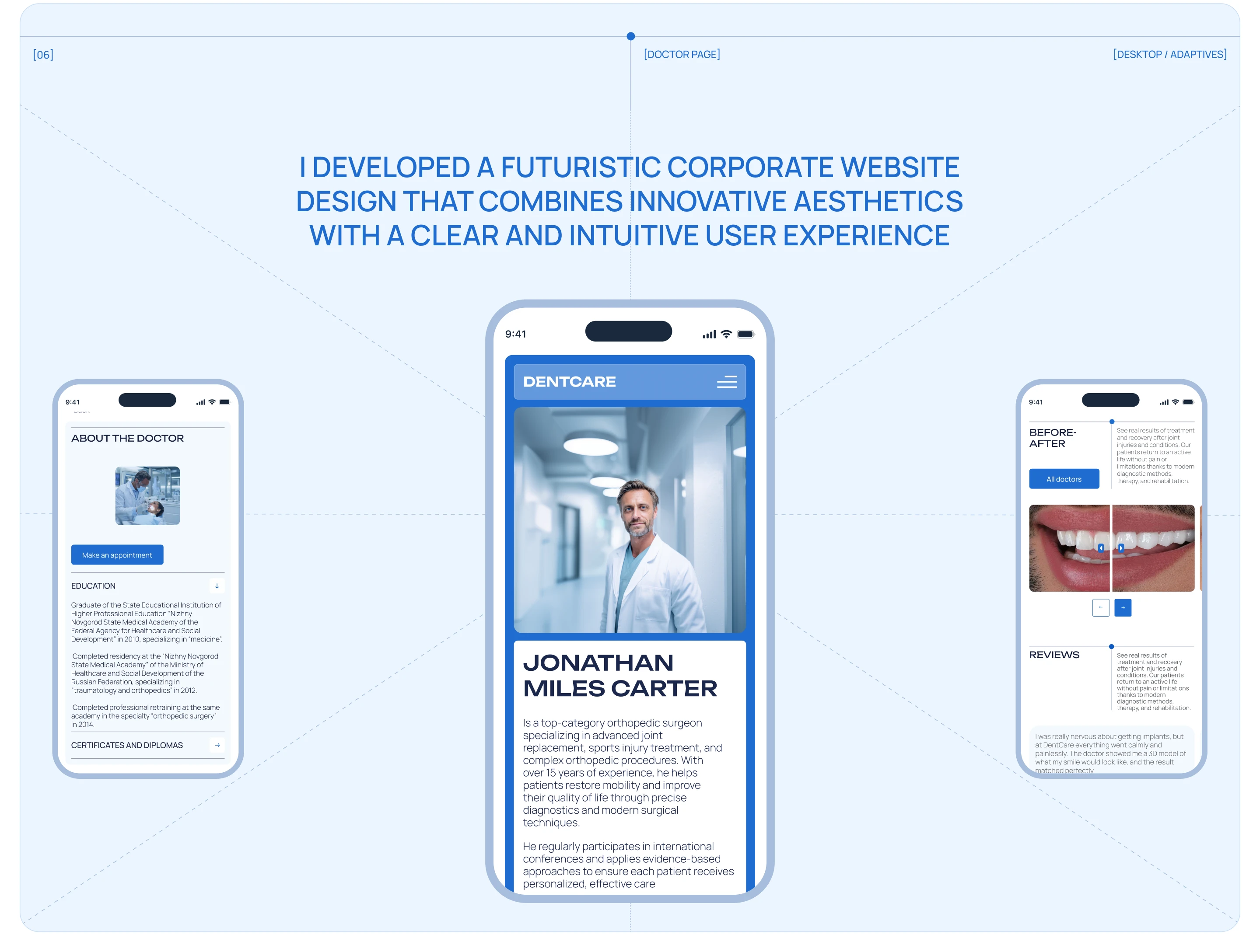 UX-UI DESIGN | DENT CLINIC — Изображение №10 — Интерфейсы, Брендинг на Dprofile