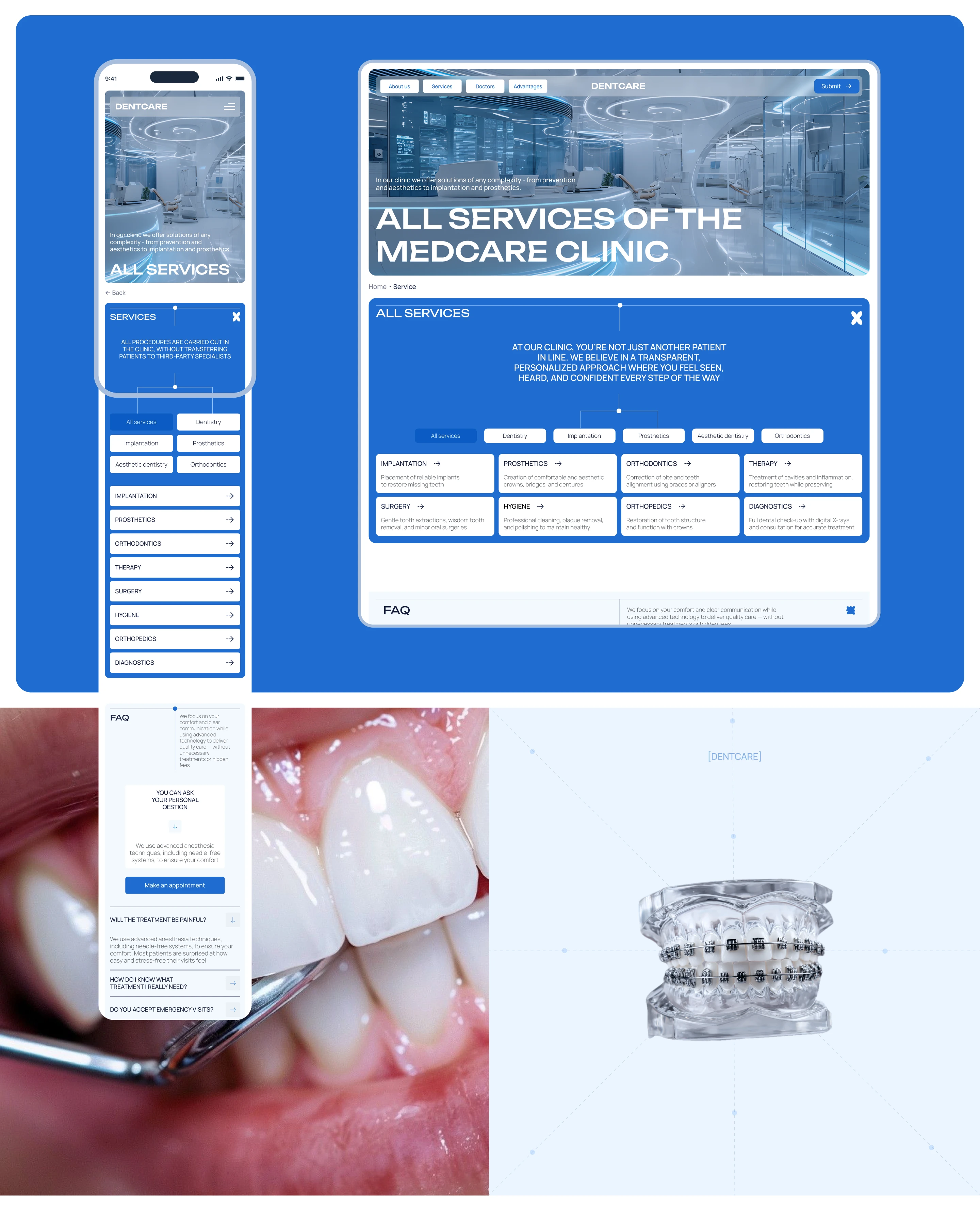 UX-UI DESIGN | DENT CLINIC — Изображение №5 — Интерфейсы, Брендинг на Dprofile