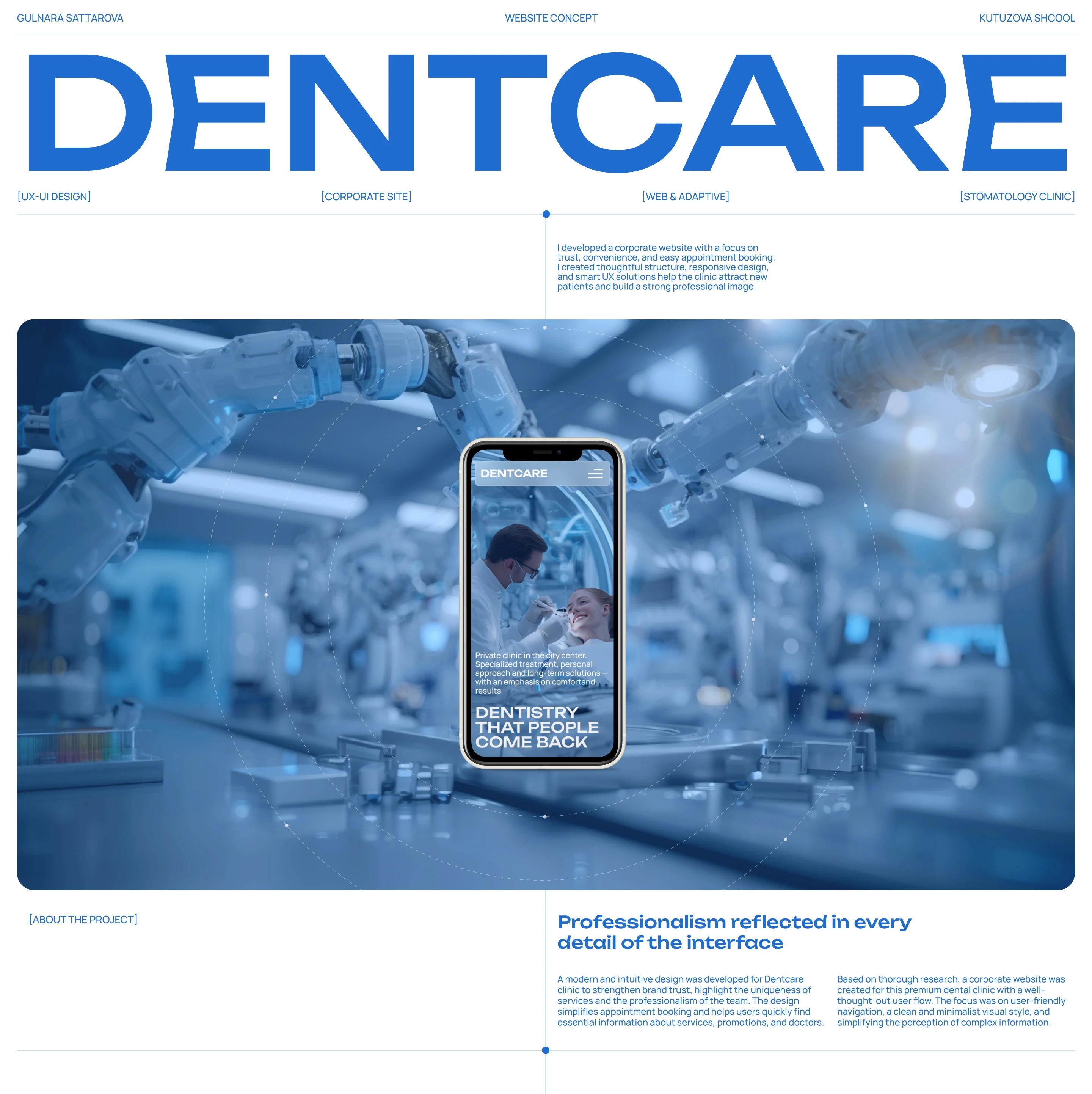 UX-UI DESIGN | DENT CLINIC — Изображение №1 — Интерфейсы, Брендинг на Dprofile
