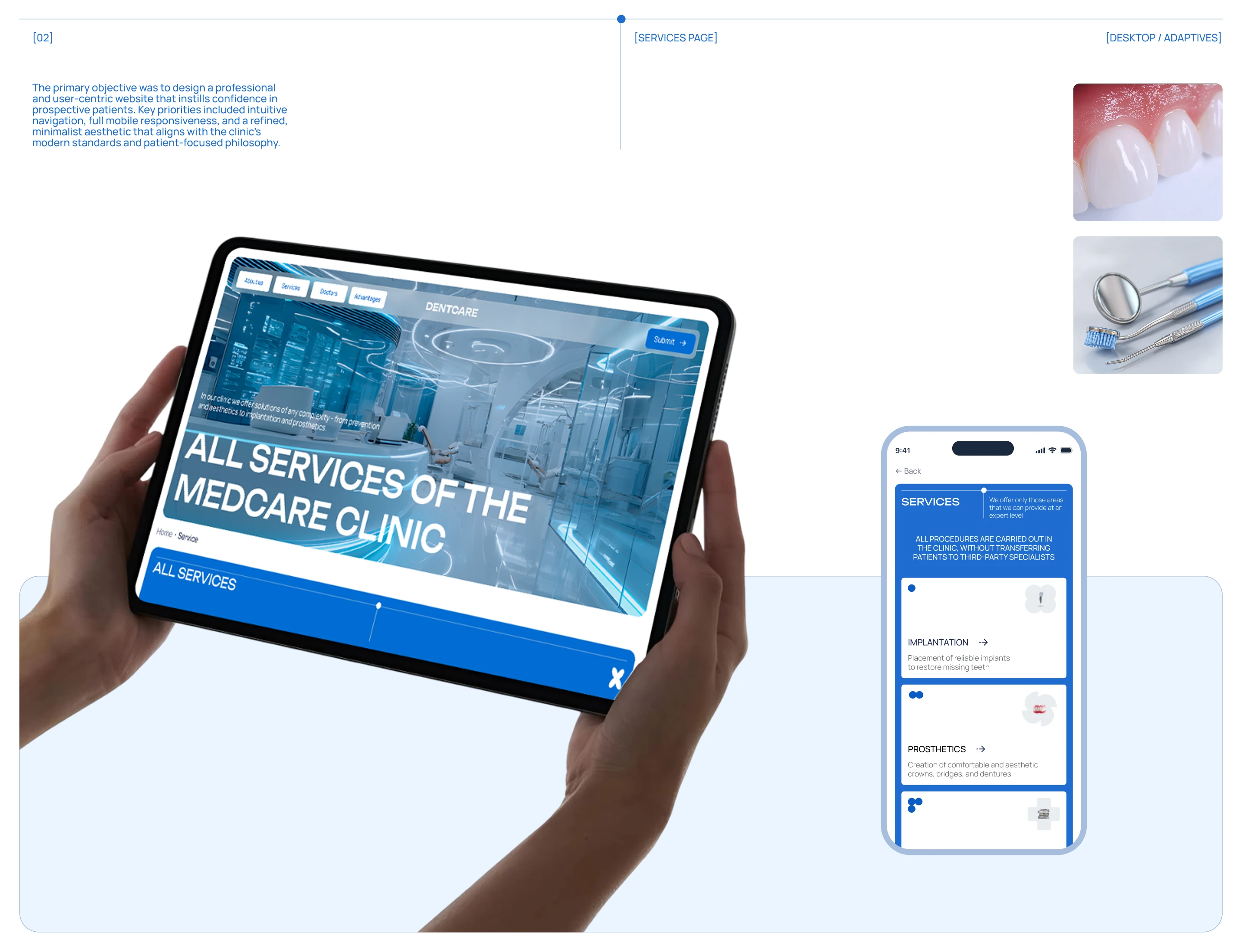 UX-UI DESIGN | DENT CLINIC — Изображение №4 — Интерфейсы, Брендинг на Dprofile