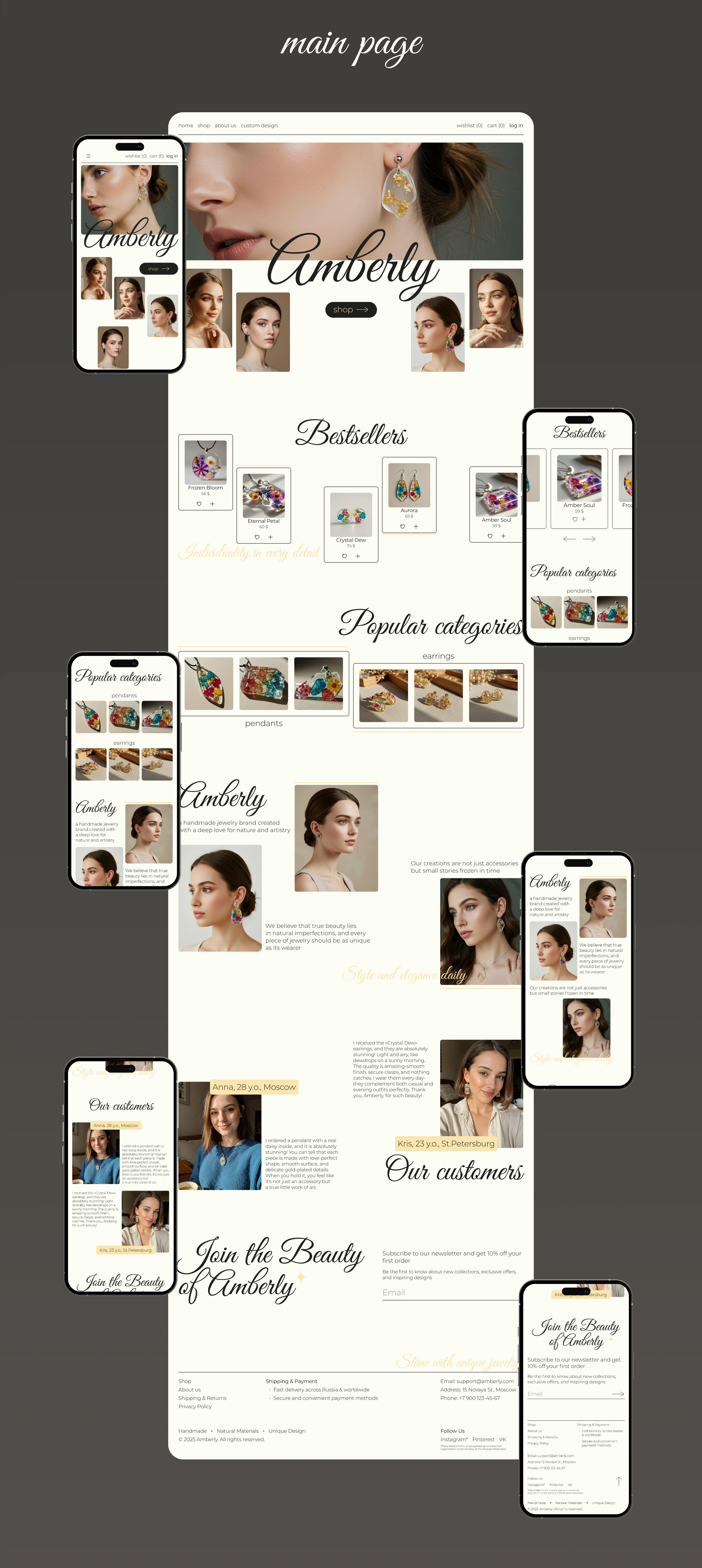 Amberly | E-commerce Website Design Concept — Изображение №7 — Интерфейсы на Dprofile