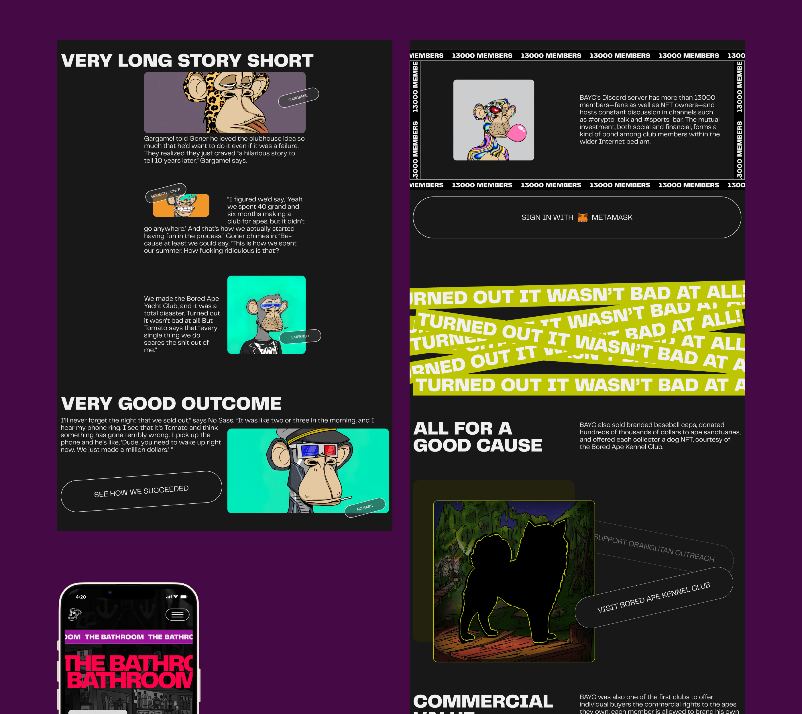 Bored Ape Yacht Club — website redesign — Изображение №15 — Интерфейсы, Брендинг, Анимация на Dprofile