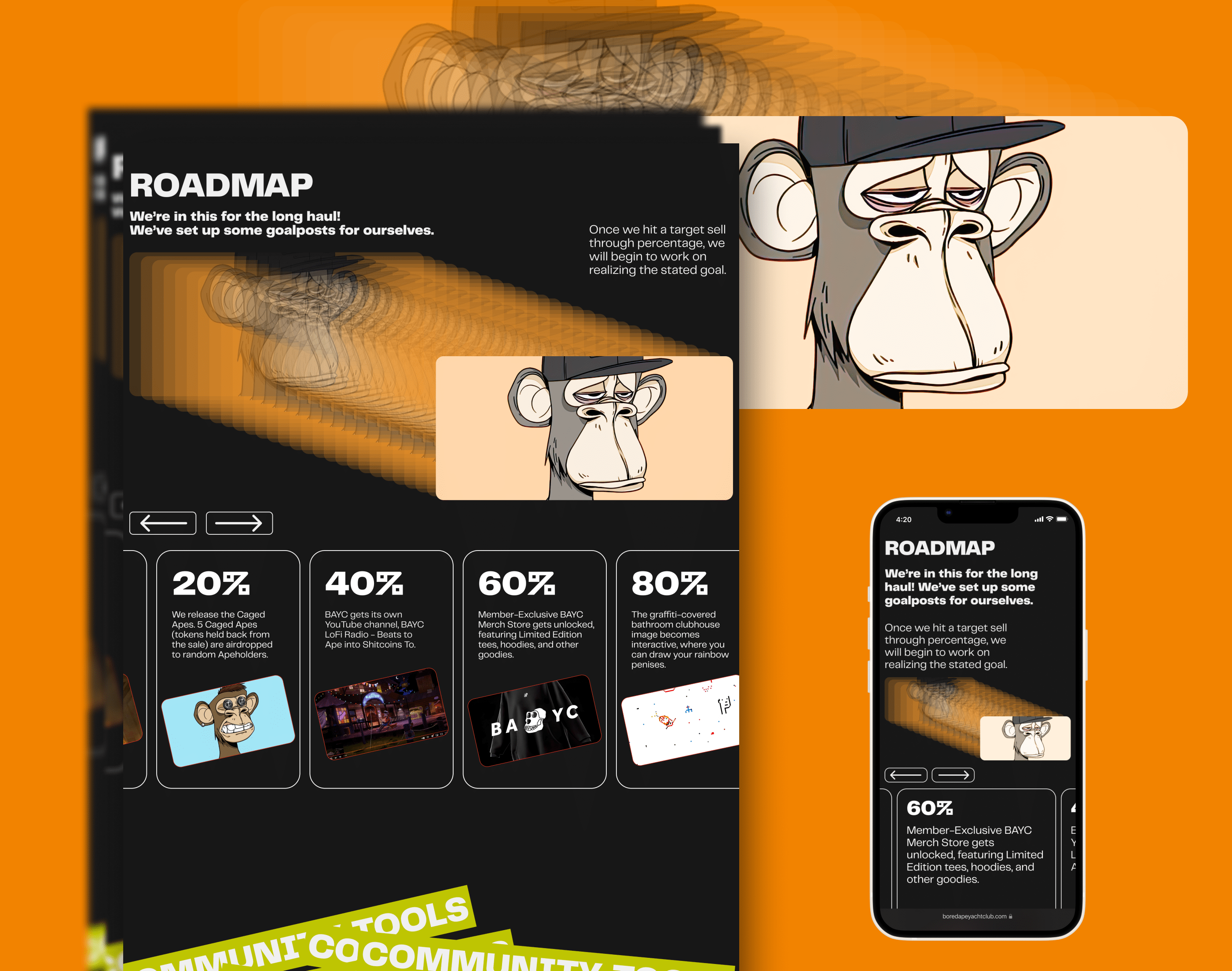 Bored Ape Yacht Club — website redesign — Изображение №4 — Интерфейсы, Брендинг, Анимация на Dprofile
