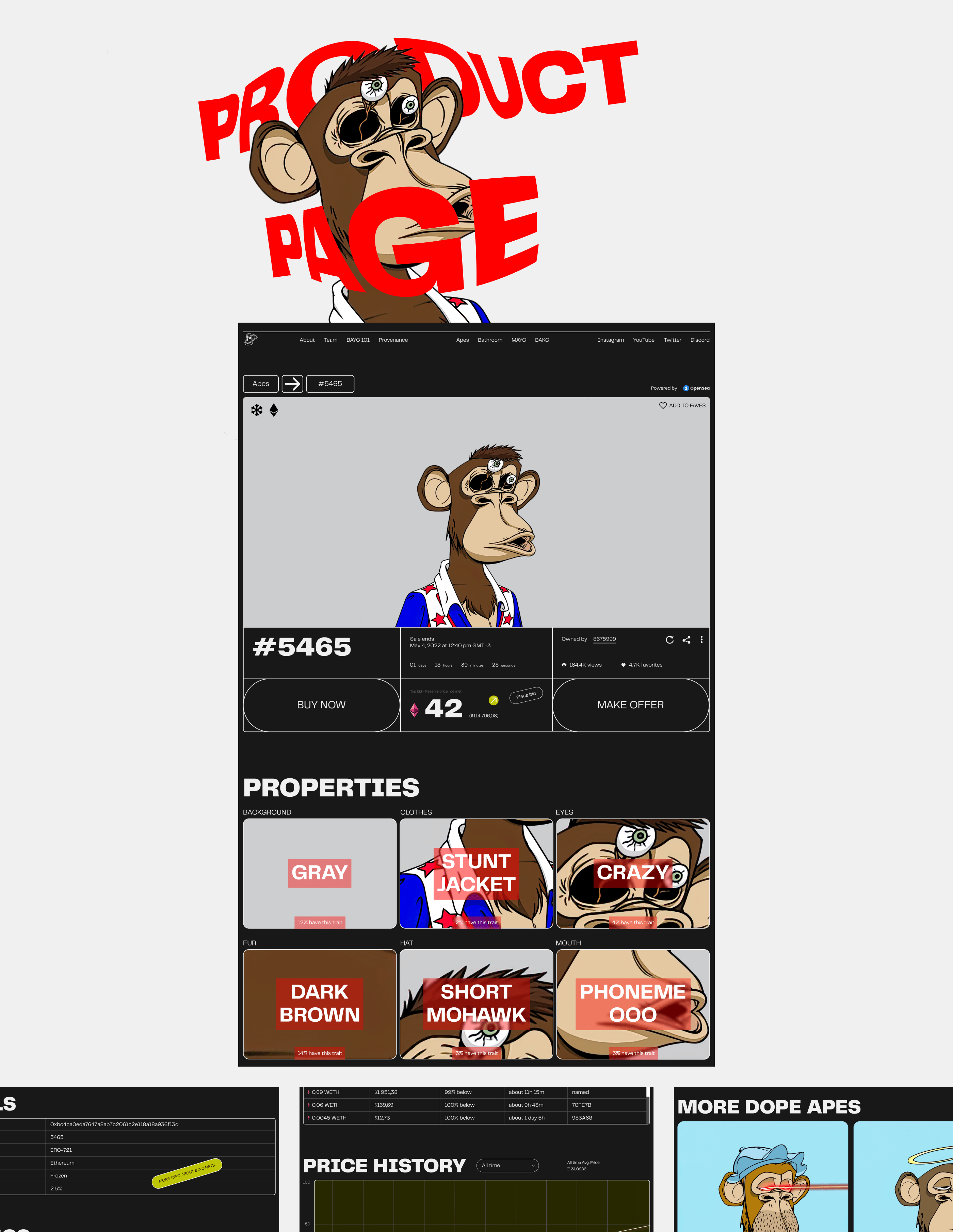 Bored Ape Yacht Club — website redesign — Изображение №8 — Интерфейсы, Брендинг, Анимация на Dprofile