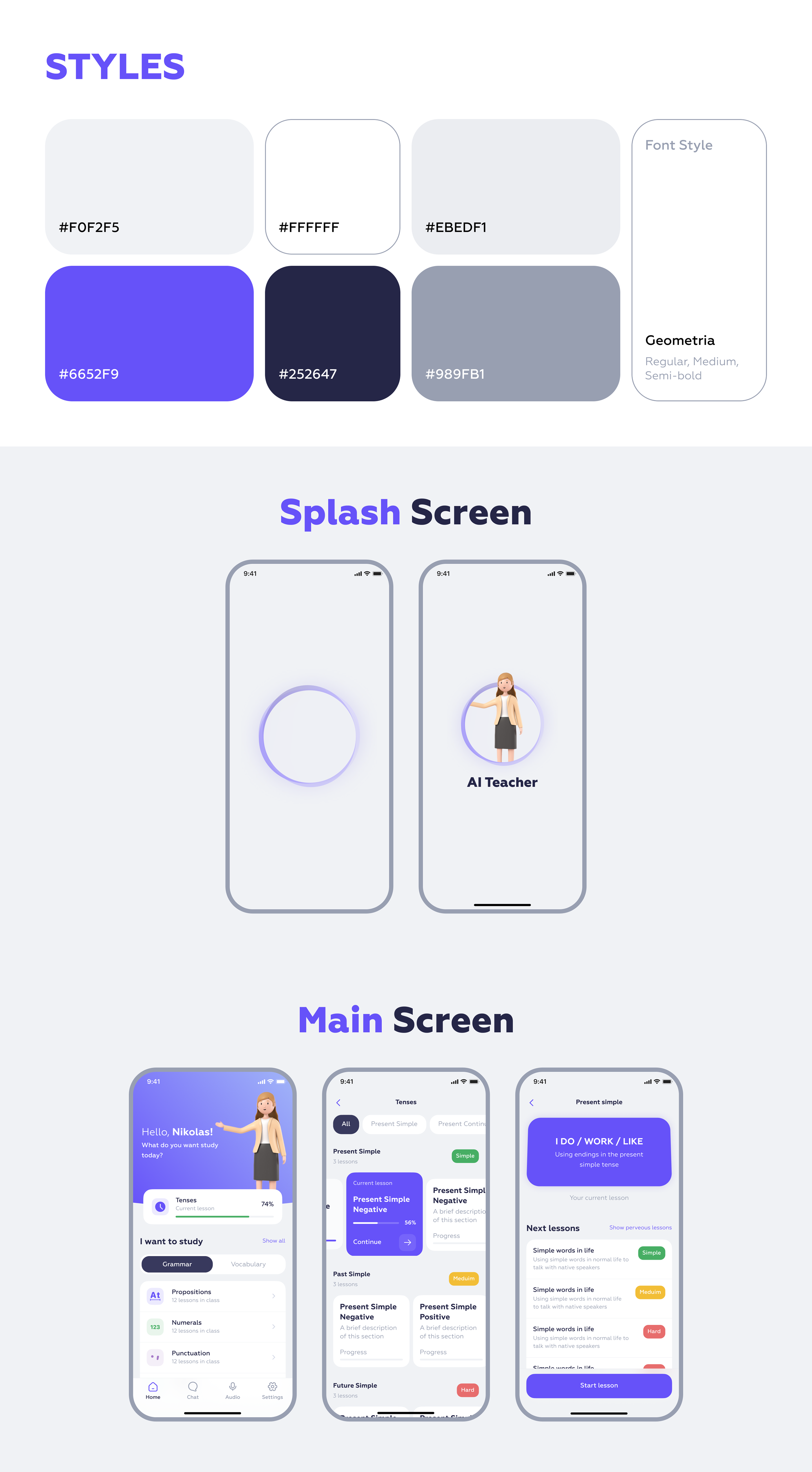 AI English Teacher App — Изображение №2 — Интерфейсы на Dprofile