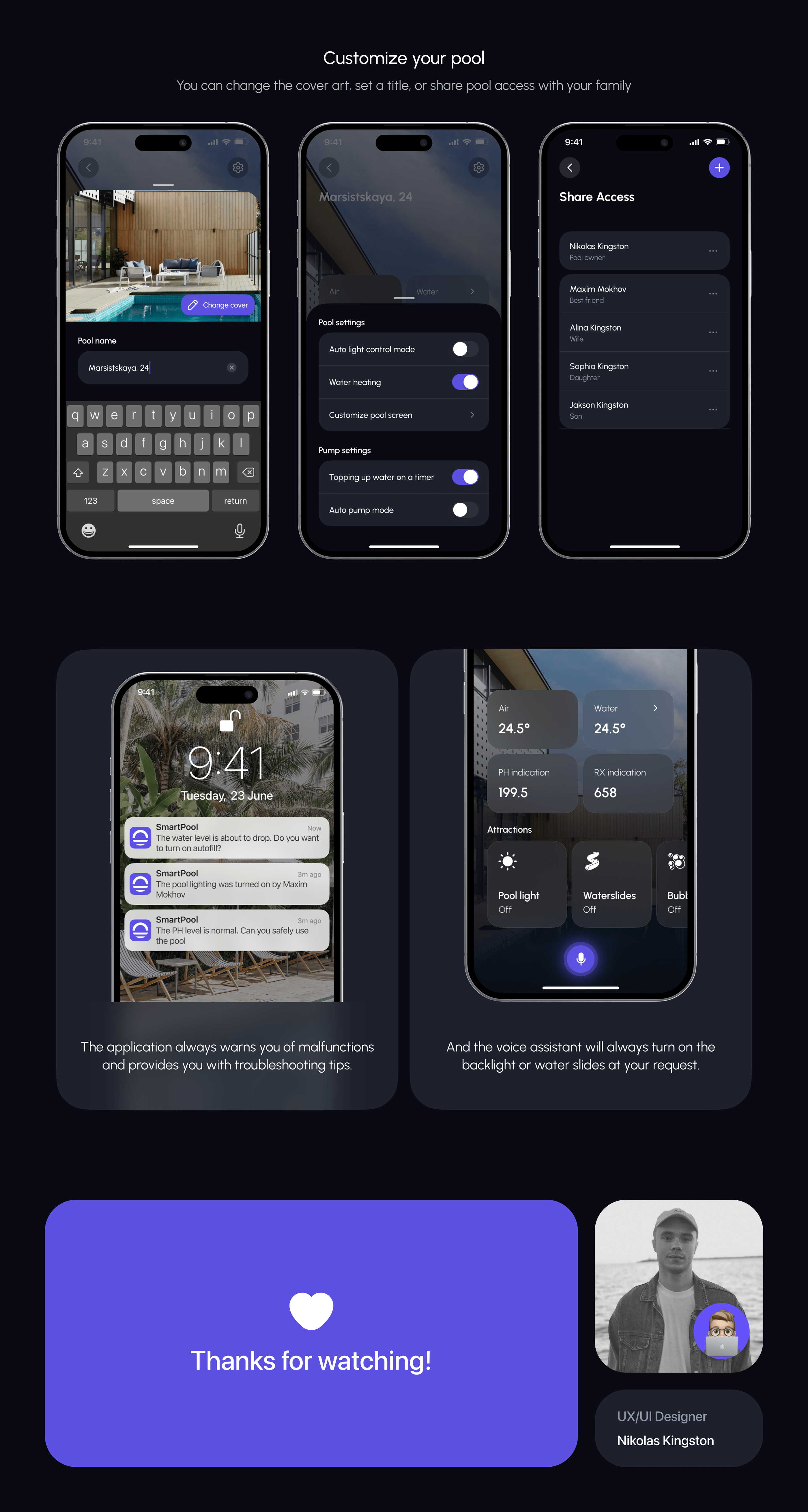 Smart Pool Concept · Smart Home — Изображение №3 — Интерфейсы на Dprofile