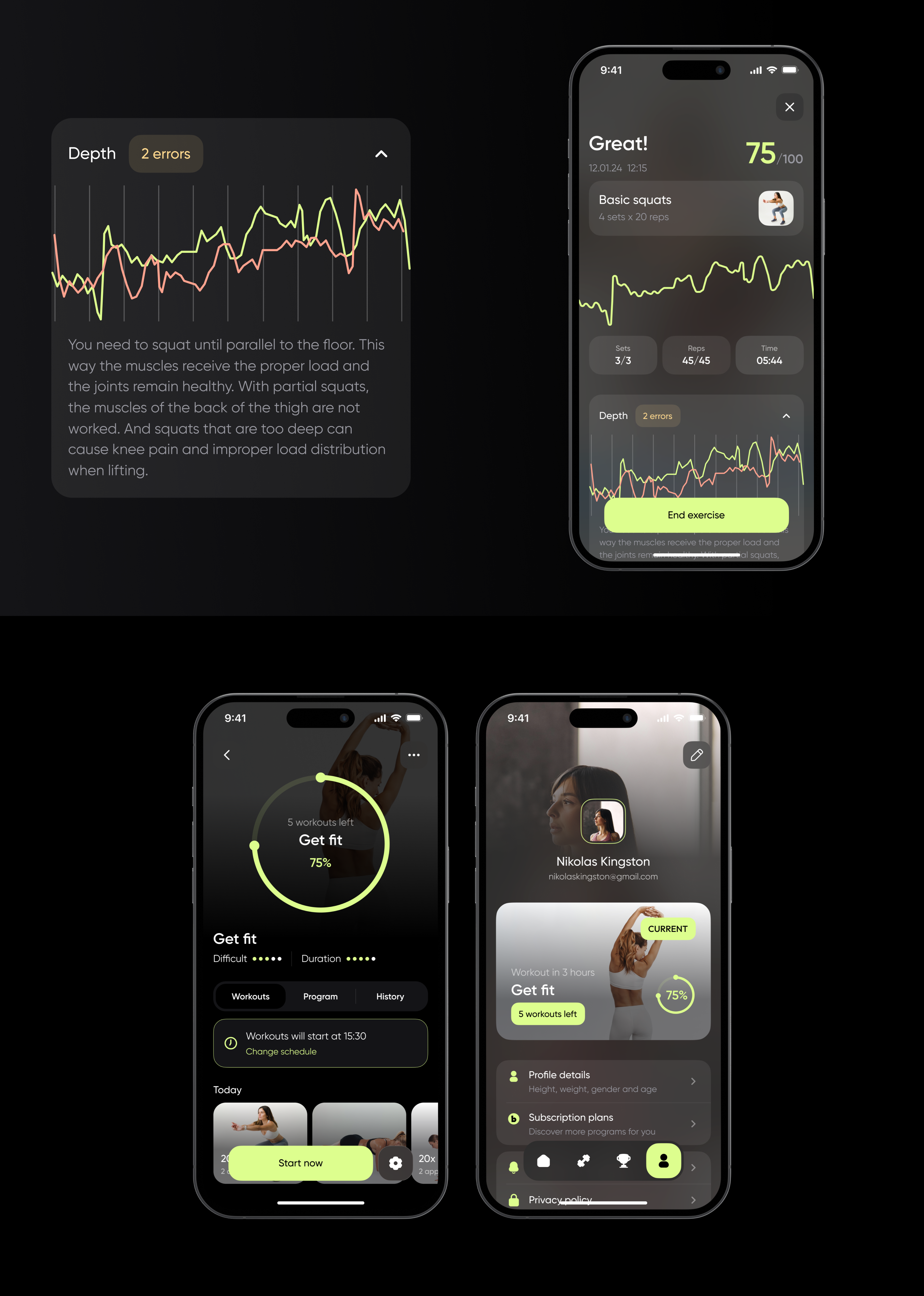 Fitness Mobile App | Sport | Concept — Изображение №4 — Интерфейсы на Dprofile