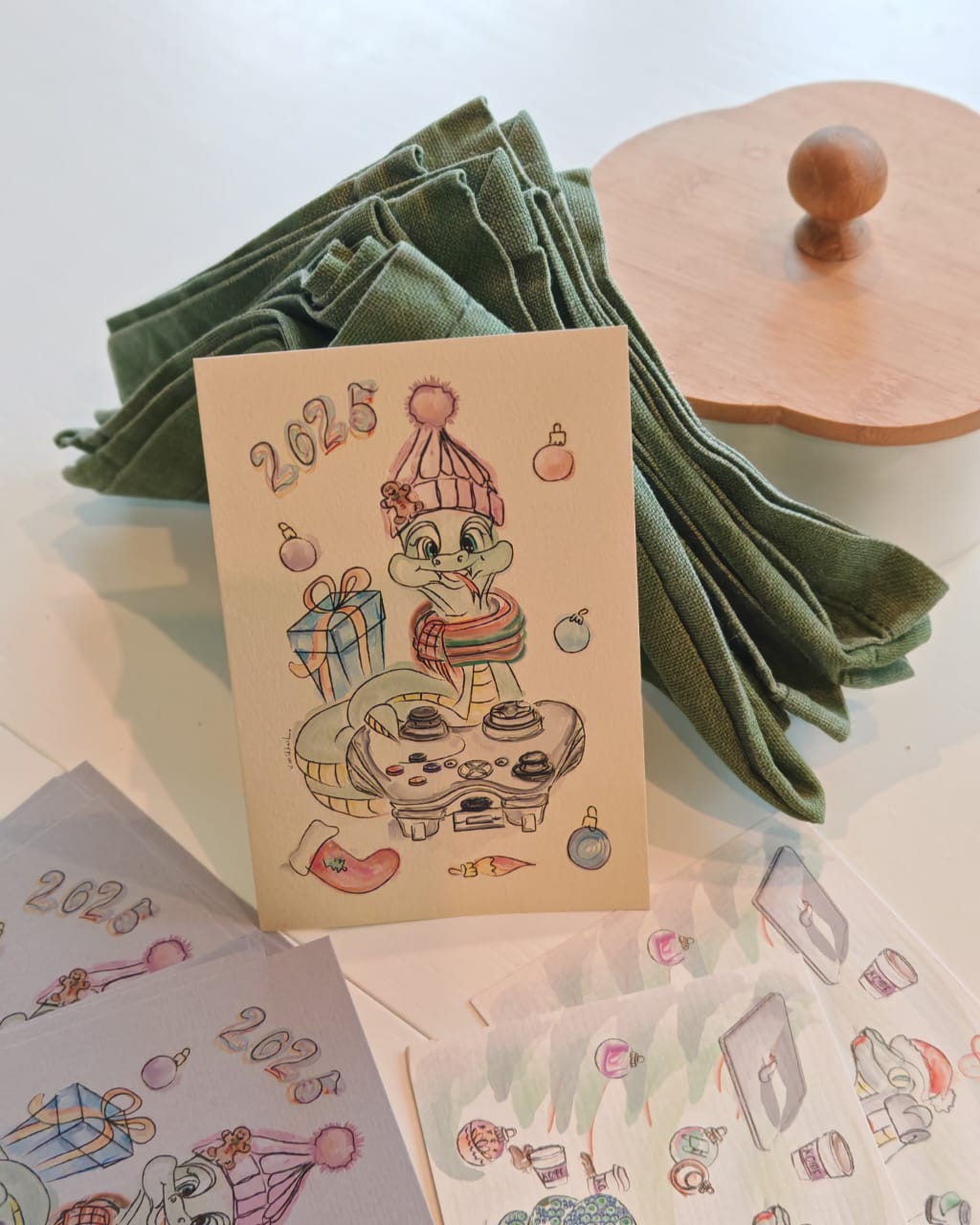 Christmas gift cards / Новогодняя тематическая открытка , ОТКРЫТКА — Изображение №1 — Иллюстрация, Графика на Dprofile