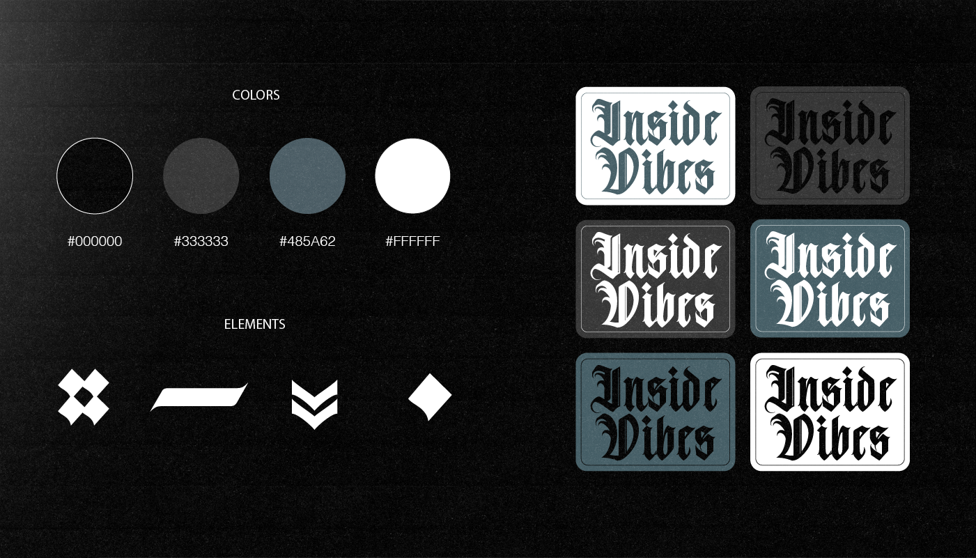 Inside Vibes  – clothing for men. Branding — Изображение №6 — Брендинг, Графика на Dprofile