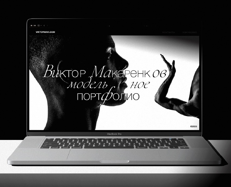 Дизайн творческого портфолио модели-актера на Dprofile