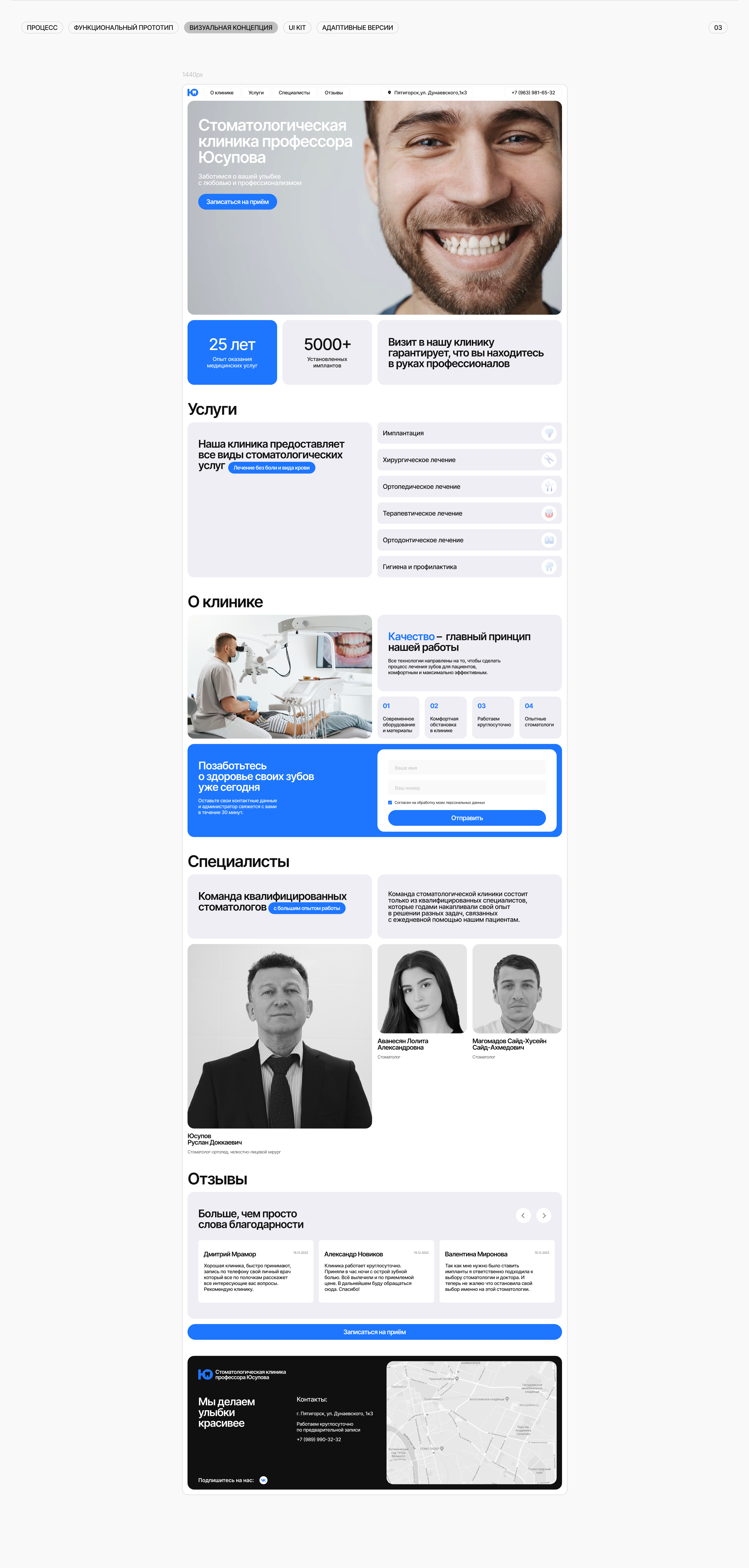 Landing Page для стоматологической клиники — Изображение №5 — Интерфейсы на Dprofile