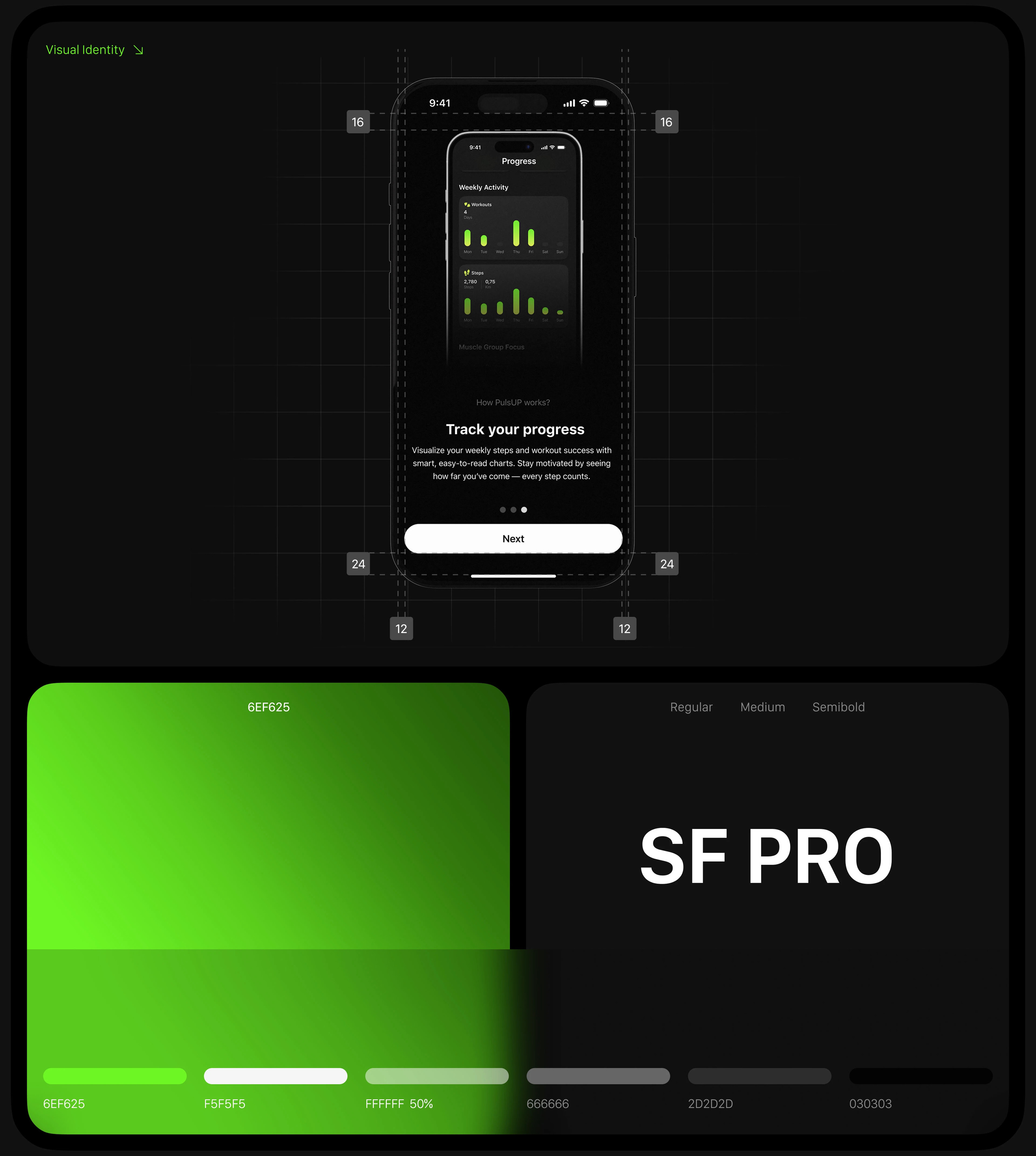 PulseUp – AI Fitness App | UI/UX Design — Изображение №11 — Интерфейсы, Анимация на Dprofile