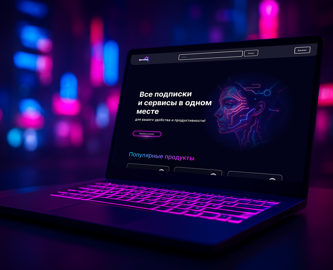Website UI/UX design for "Services" на Dprofile