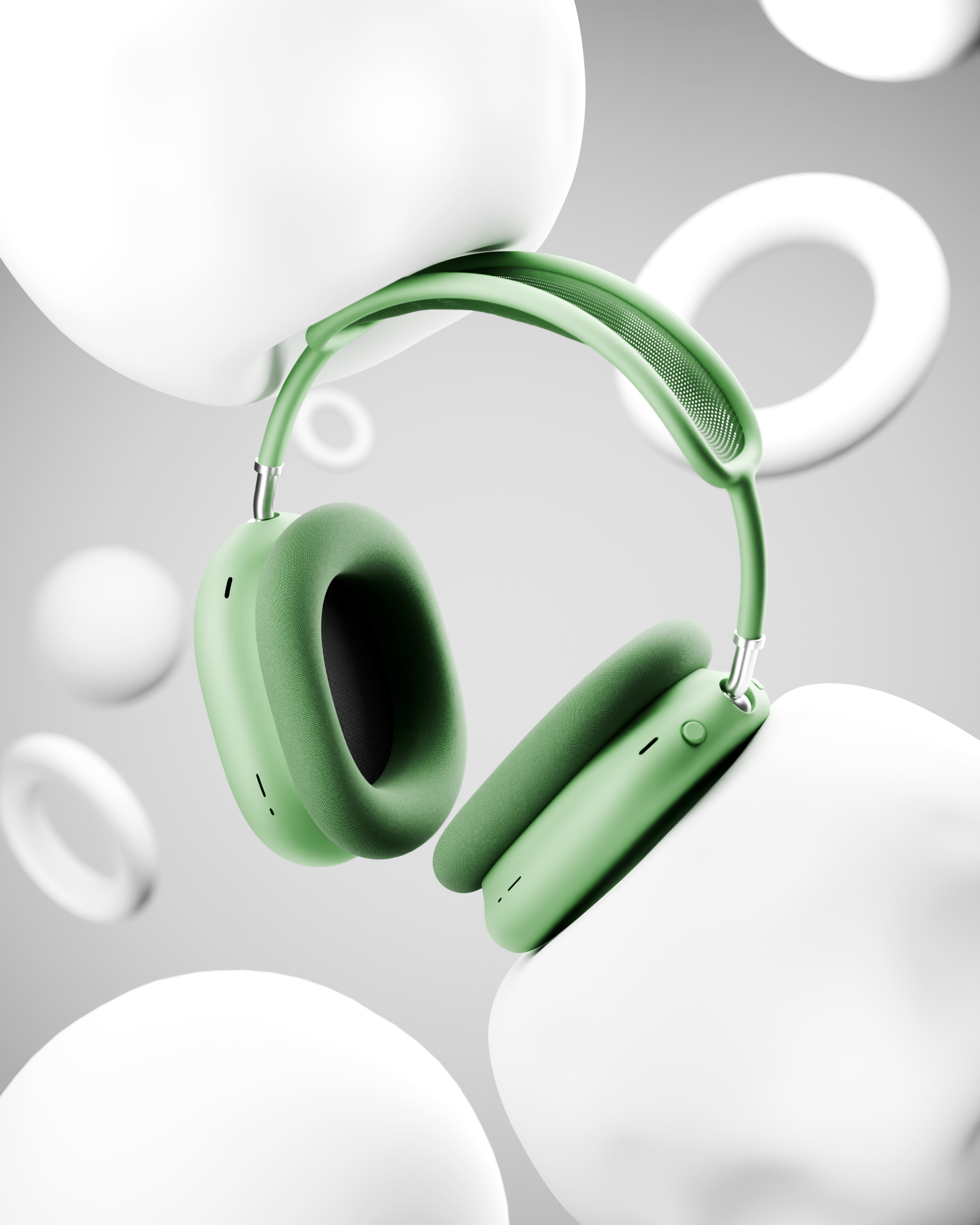 Apple airpods max 3D render — Изображение №3 — Иллюстрация, 3D на Dprofile