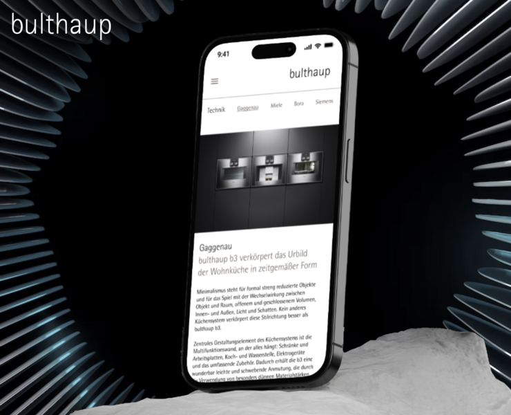 bulthaup: Website & UX/UI на Dprofile