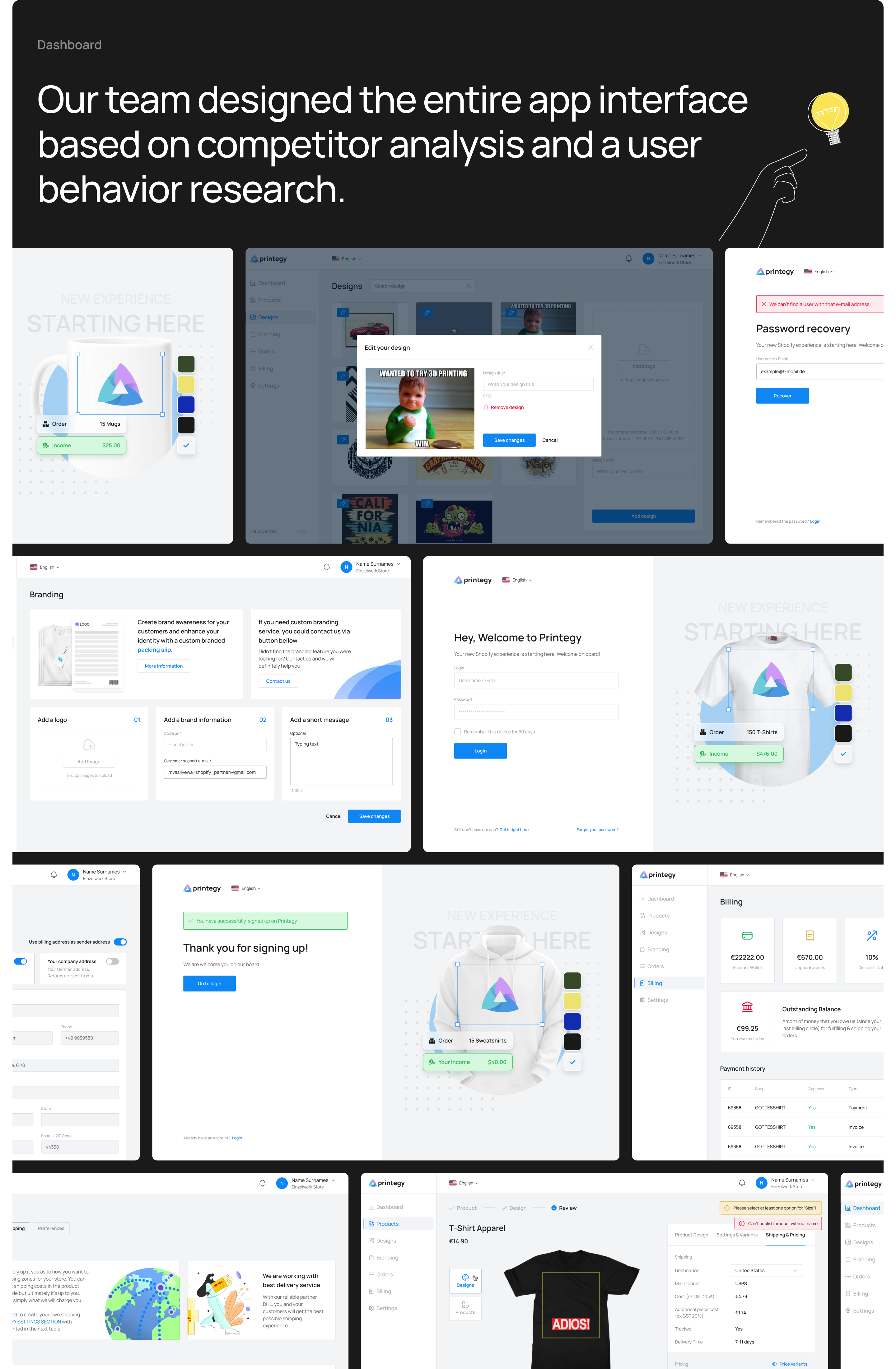 Printegy: UX+UI — Изображение №12 — Интерфейсы, Графика на Dprofile