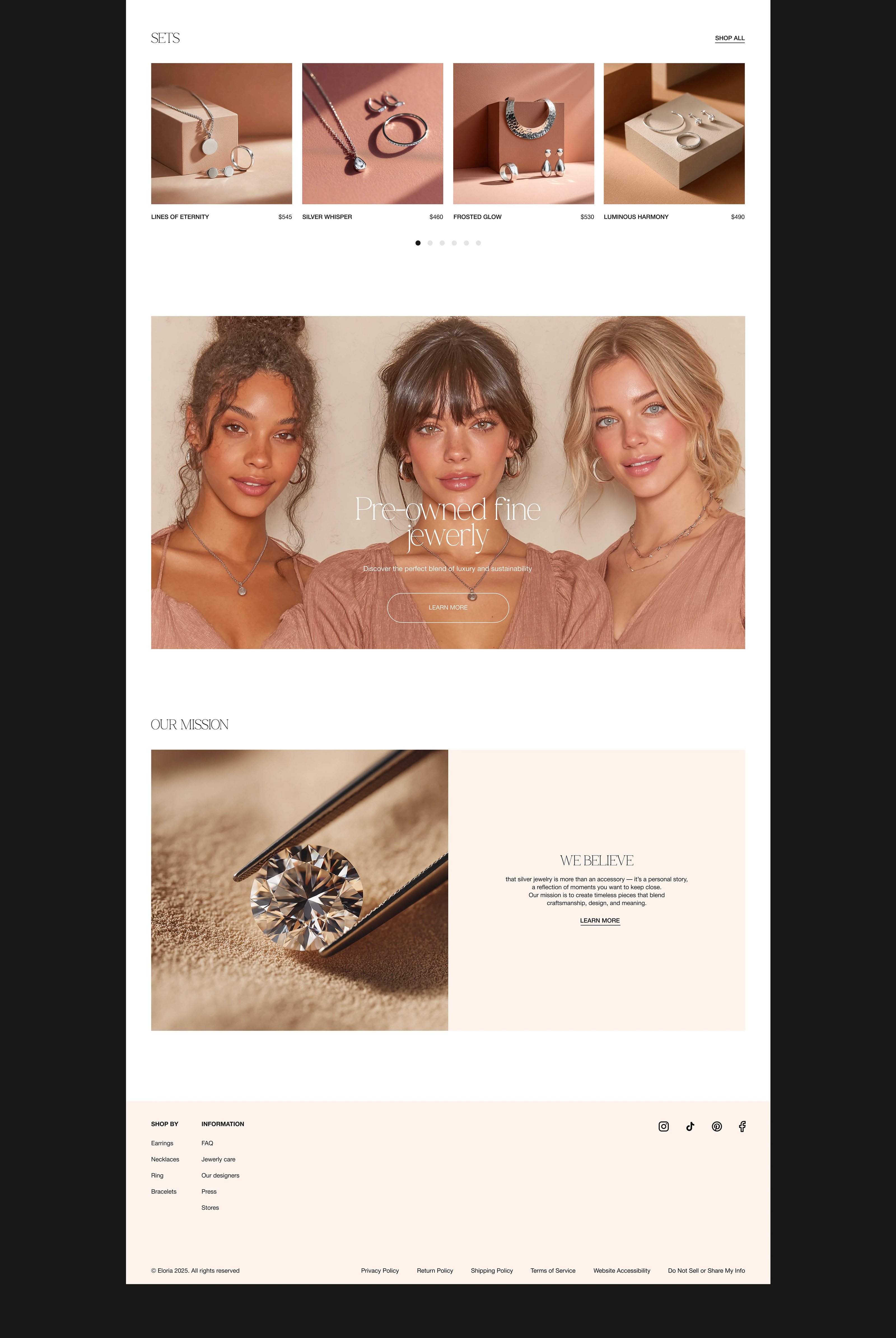 Eloria jewerly | Online shop — Изображение №4 — Интерфейсы на Dprofile