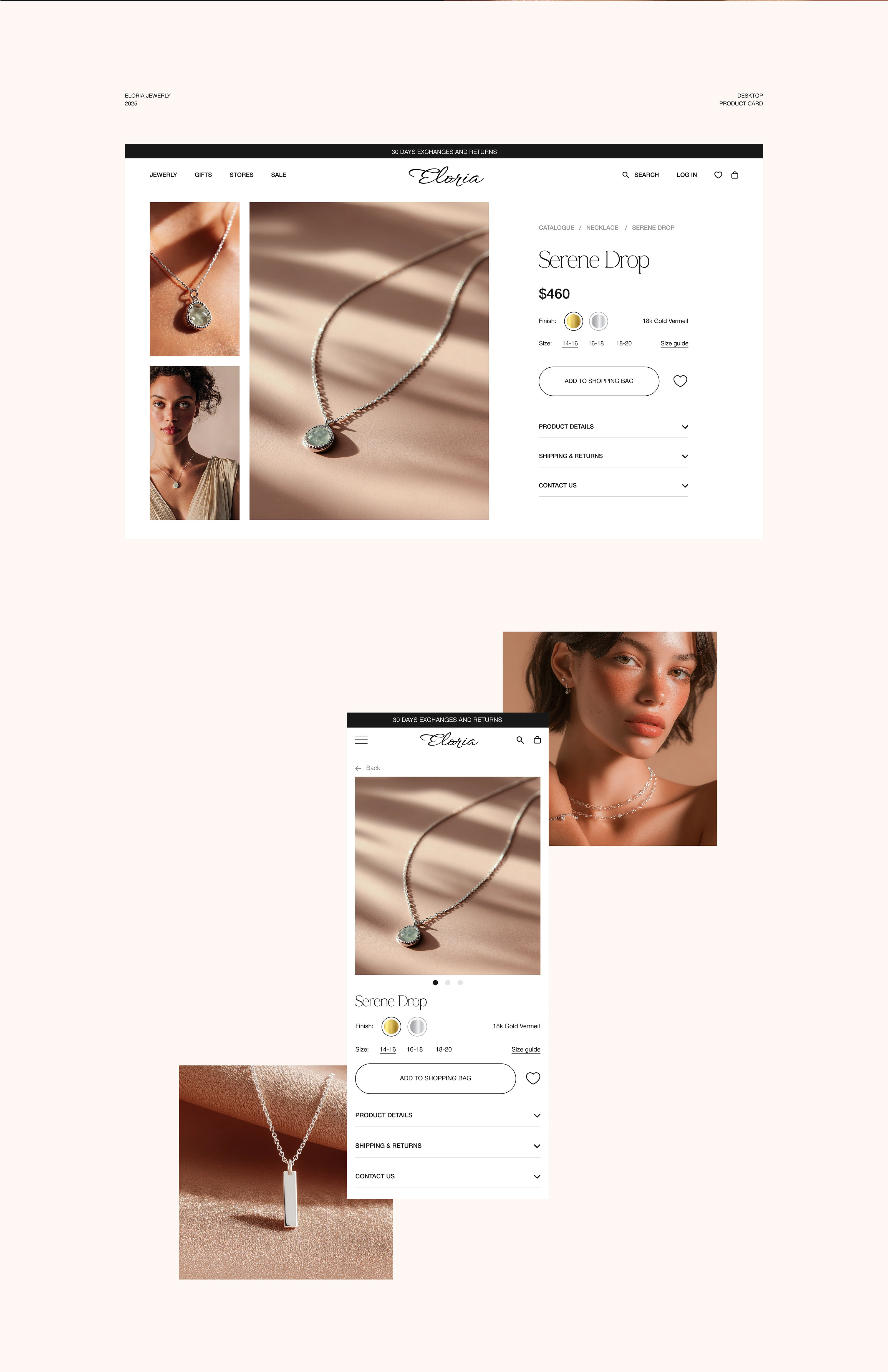 Eloria jewerly | Online shop — Изображение №8 — Интерфейсы на Dprofile