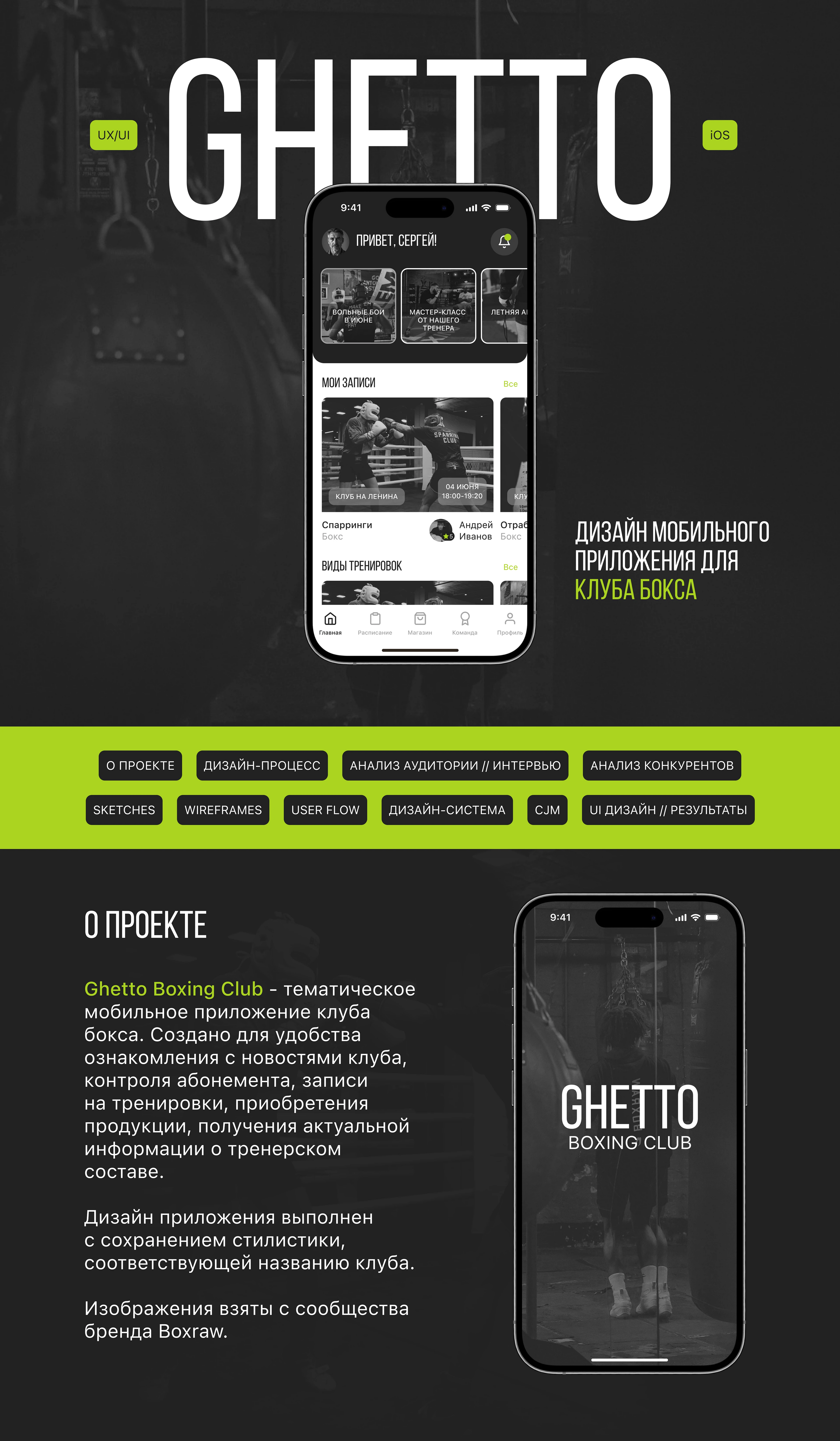 Ghetto / Boxing club / iOS — Изображение №1 — Интерфейсы на Dprofile