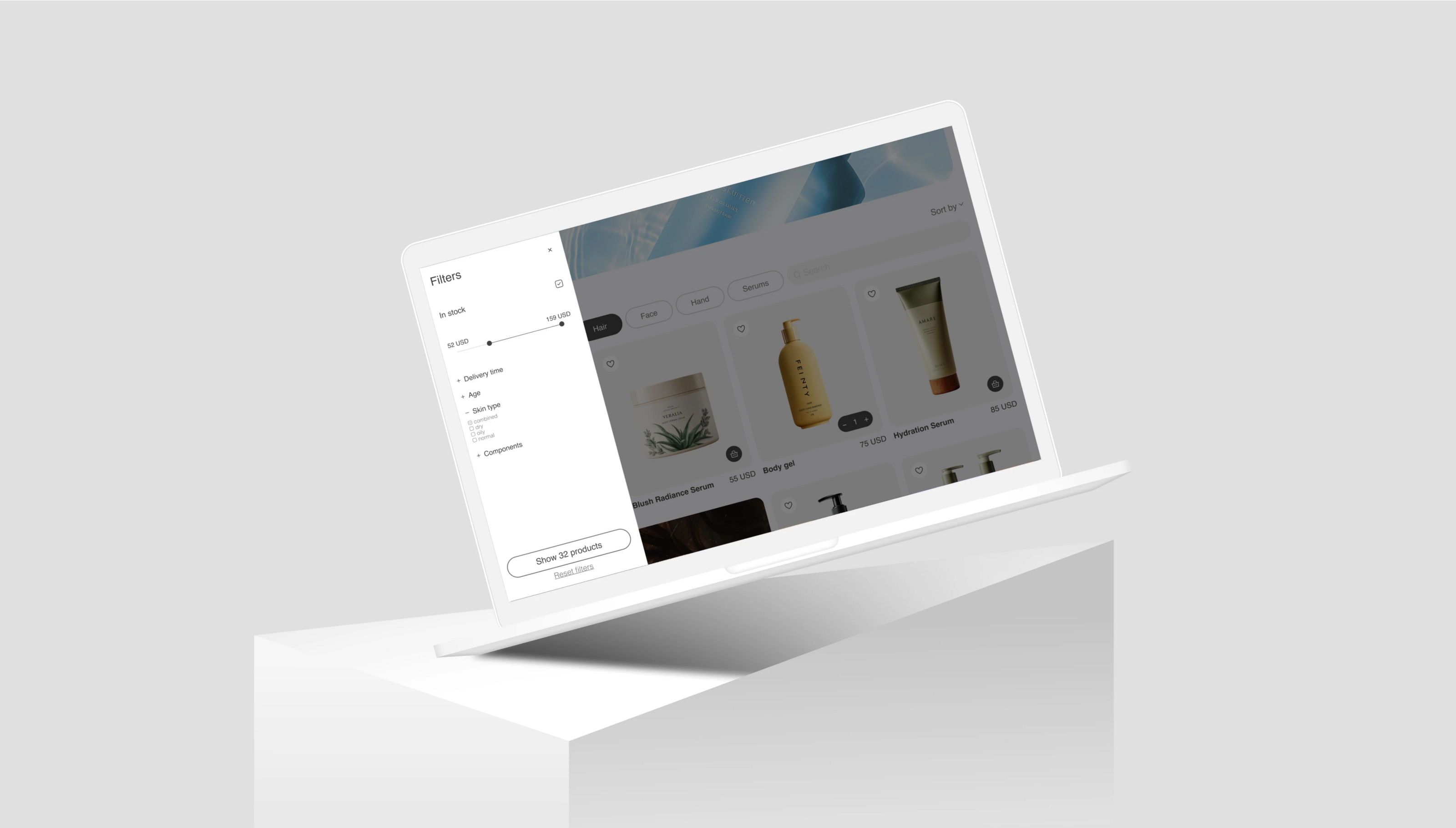 AESTERIA | online-store cosmetic — Изображение №11 — Интерфейсы на Dprofile