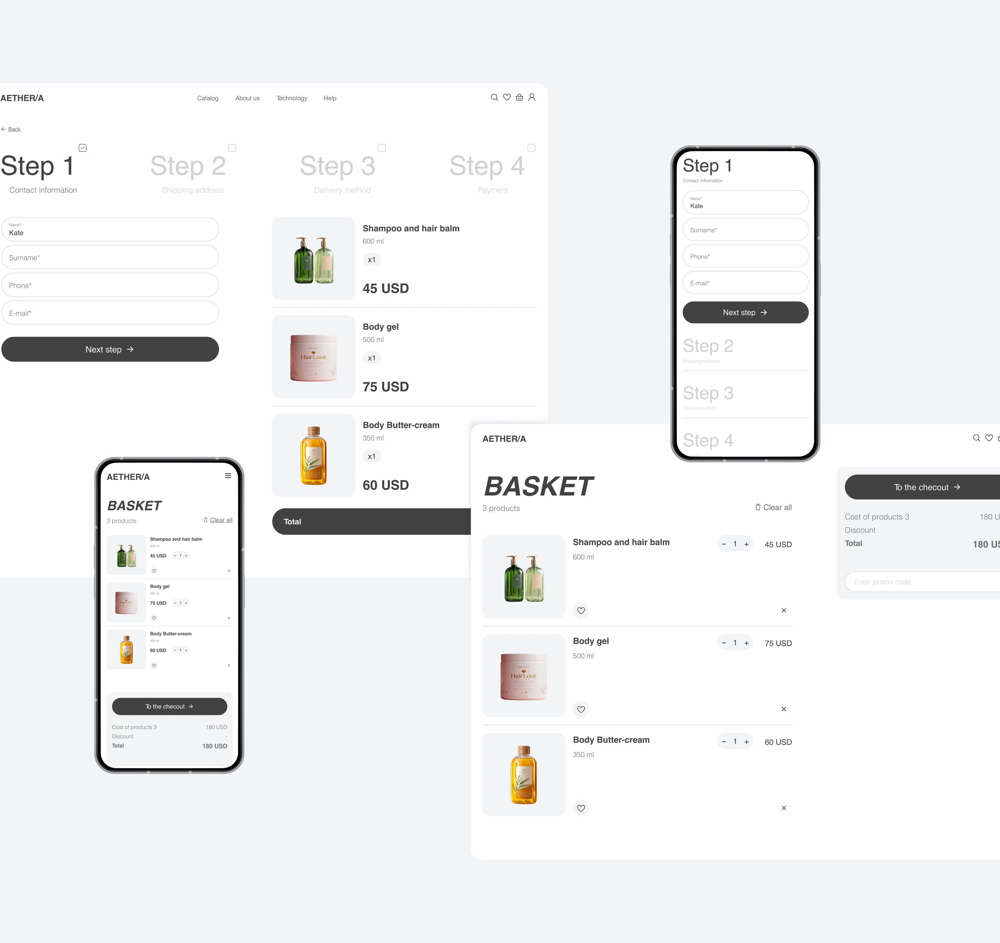 AESTERIA | online-store cosmetic — Изображение №12 — Интерфейсы на Dprofile