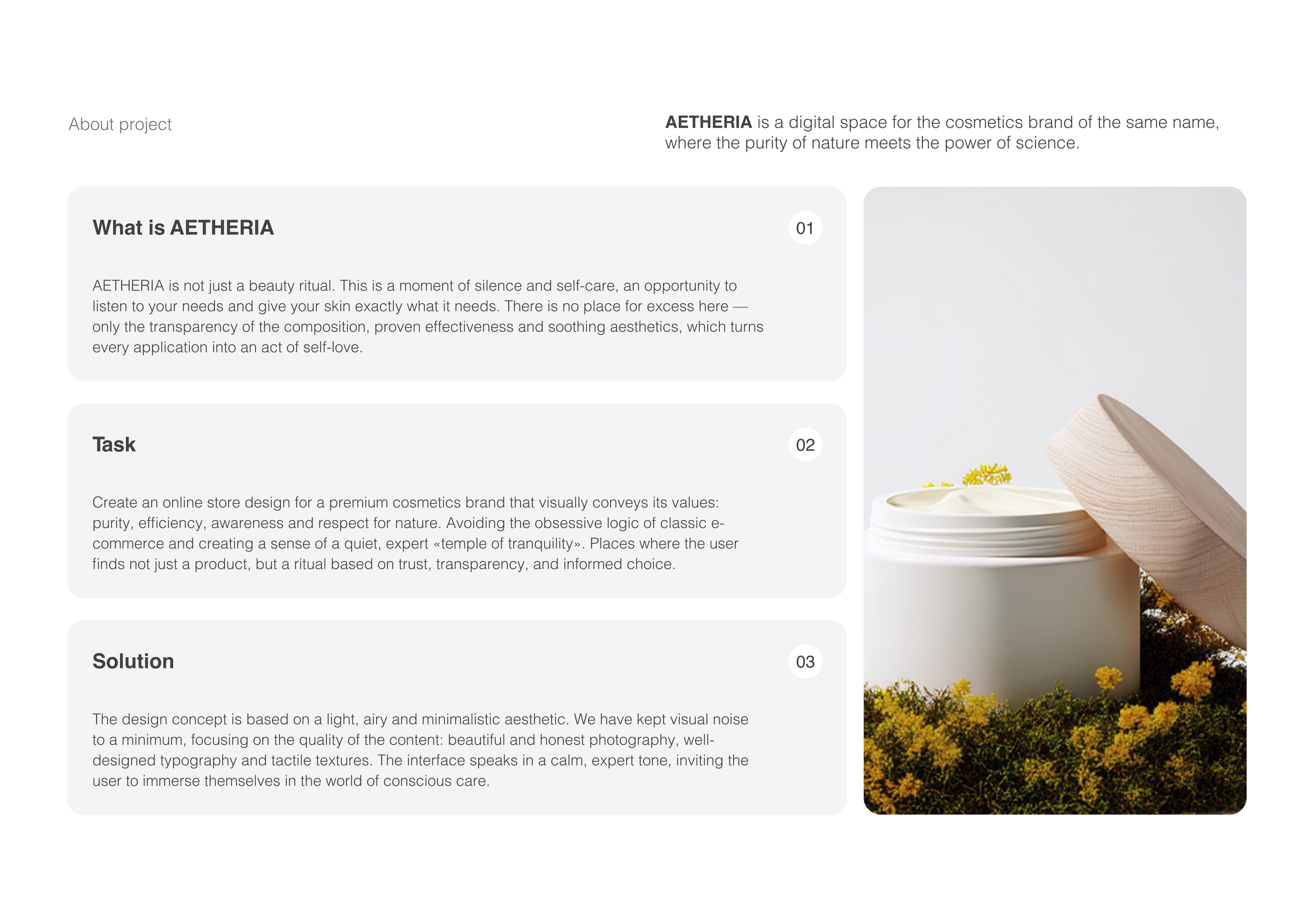 AESTERIA | online-store cosmetic — Изображение №2 — Интерфейсы на Dprofile