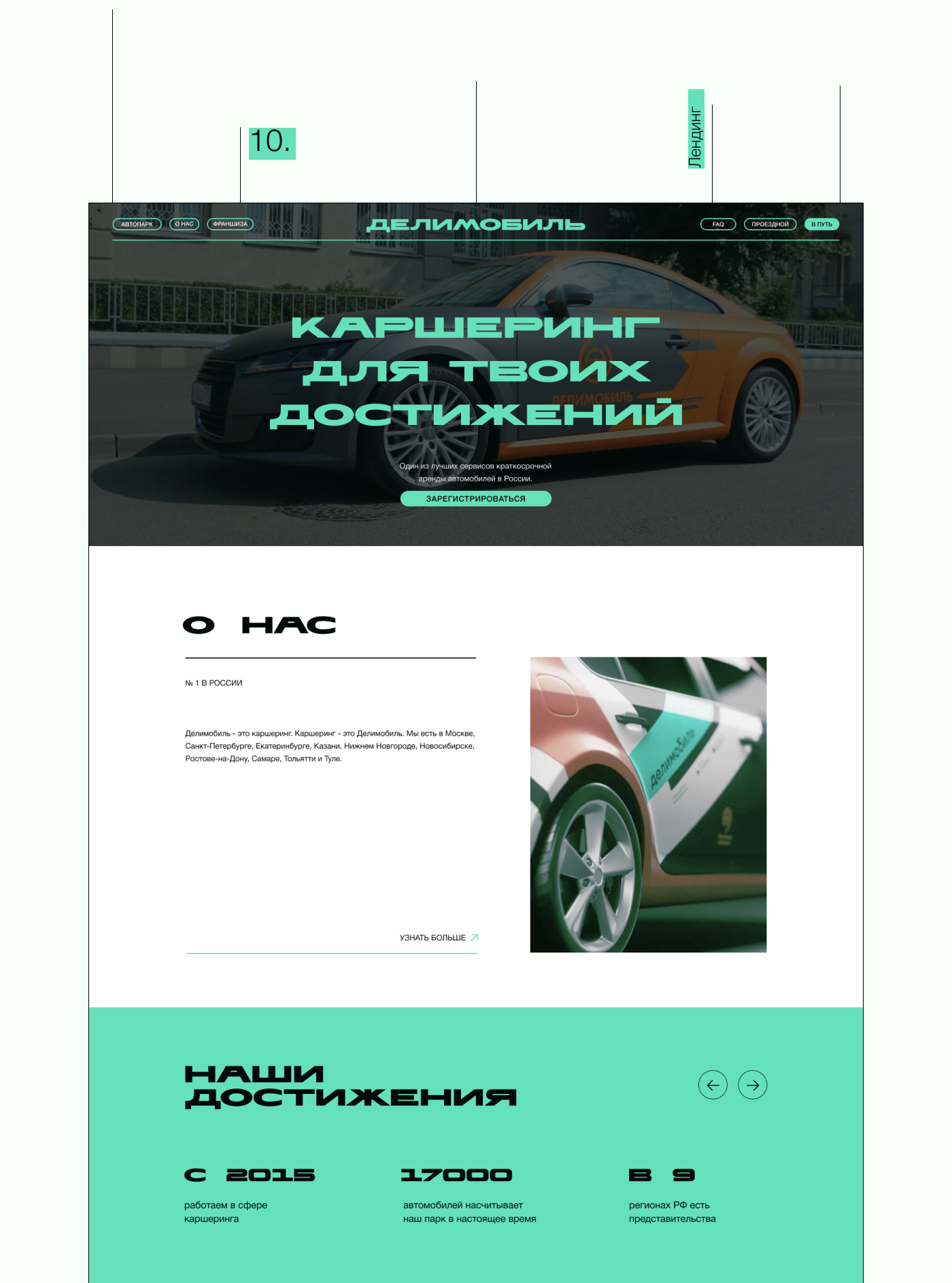 Дизайн-концепт сайта каршеринга "Делимобиль" — Изображение №8 — Интерфейсы, Графика на Dprofile
