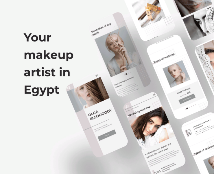 Лендинг визажиста из Египта на Dprofile