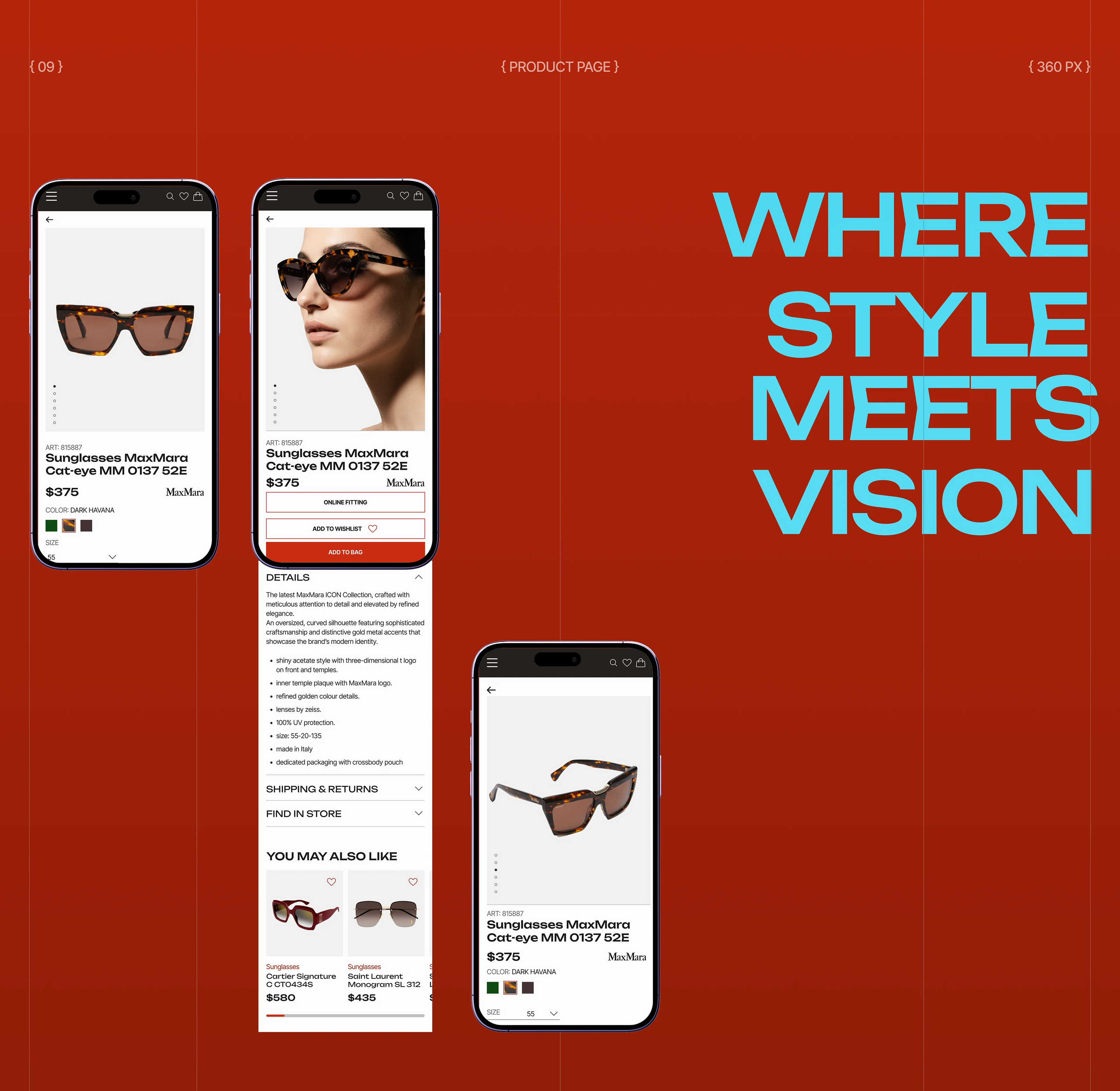 Glasses online store GLOW — Изображение №10 — Интерфейсы на Dprofile