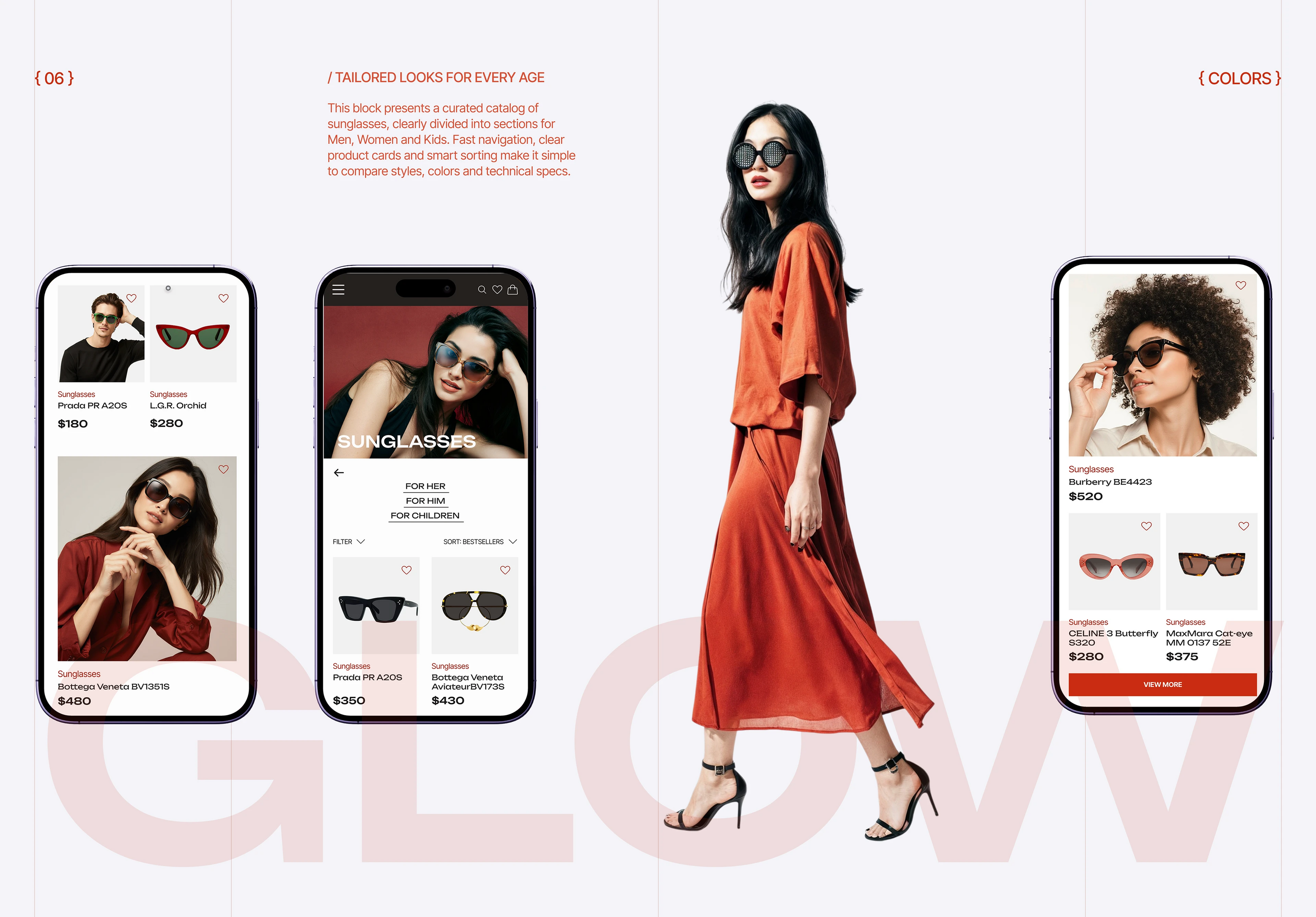 Glasses online store GLOW — Изображение №7 — Интерфейсы на Dprofile