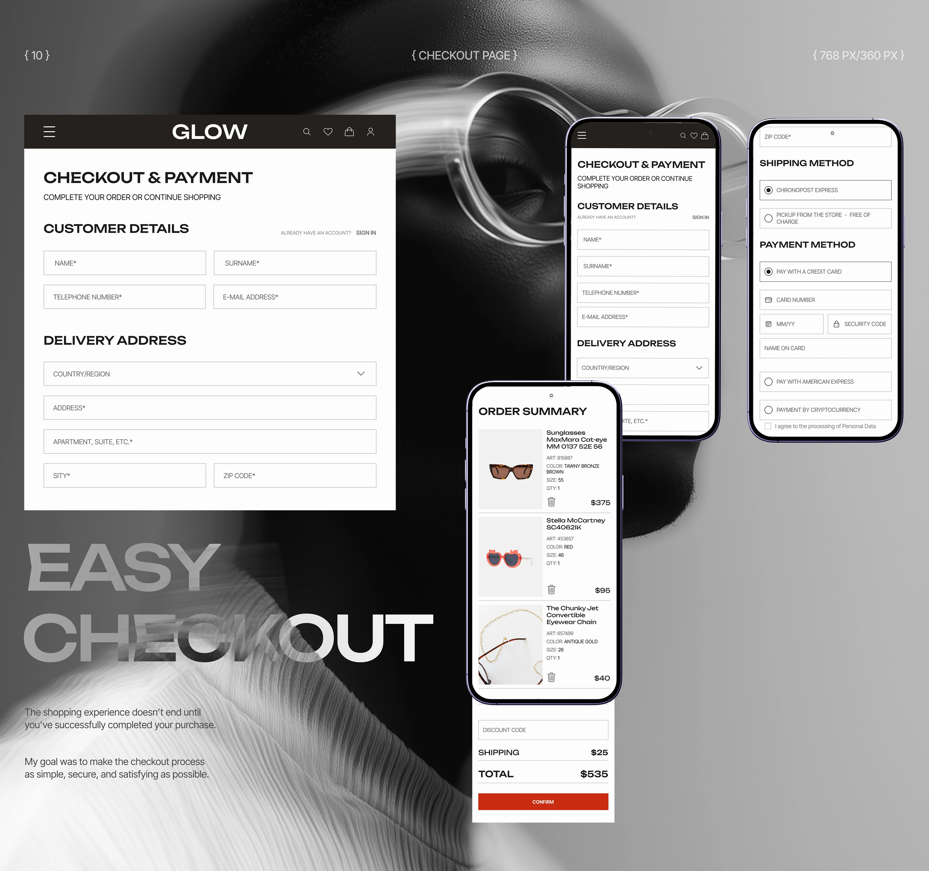 Glasses online store GLOW — Изображение №11 — Интерфейсы на Dprofile