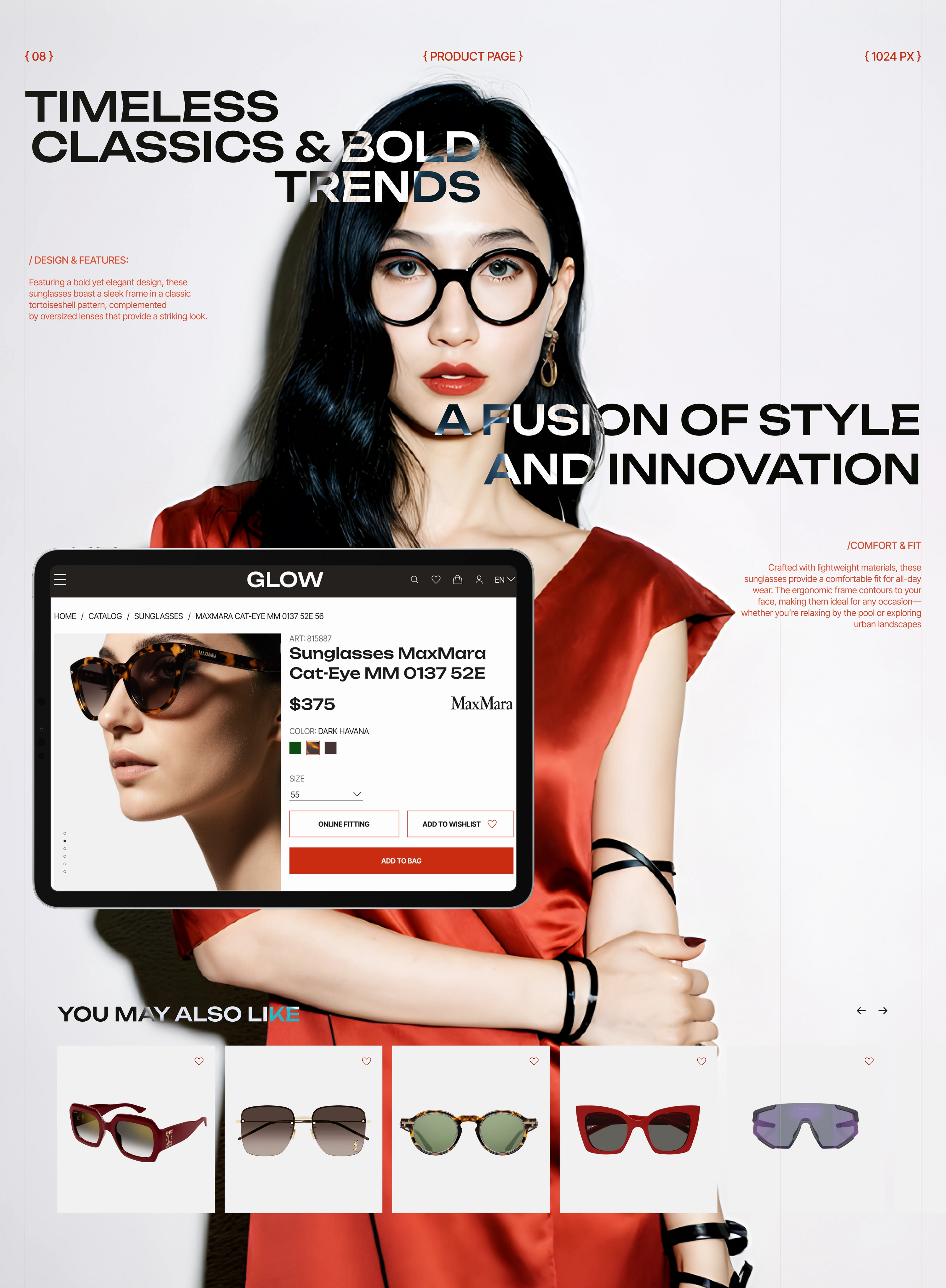 Glasses online store GLOW — Изображение №9 — Интерфейсы на Dprofile