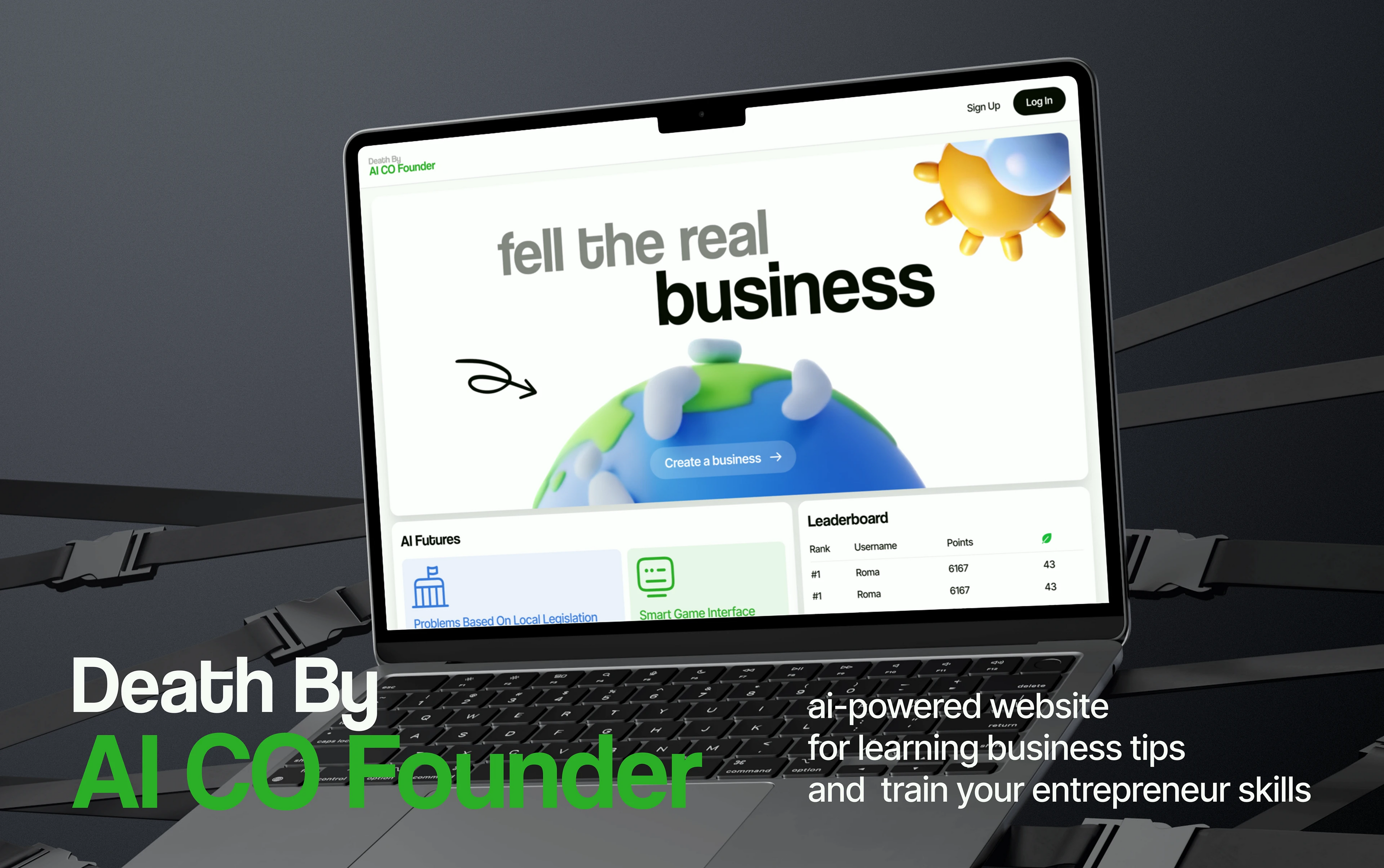 DbAI CO Founder | ИИ-Сайт про бизнес — Изображение №1 — Интерфейсы, Брендинг на Dprofile