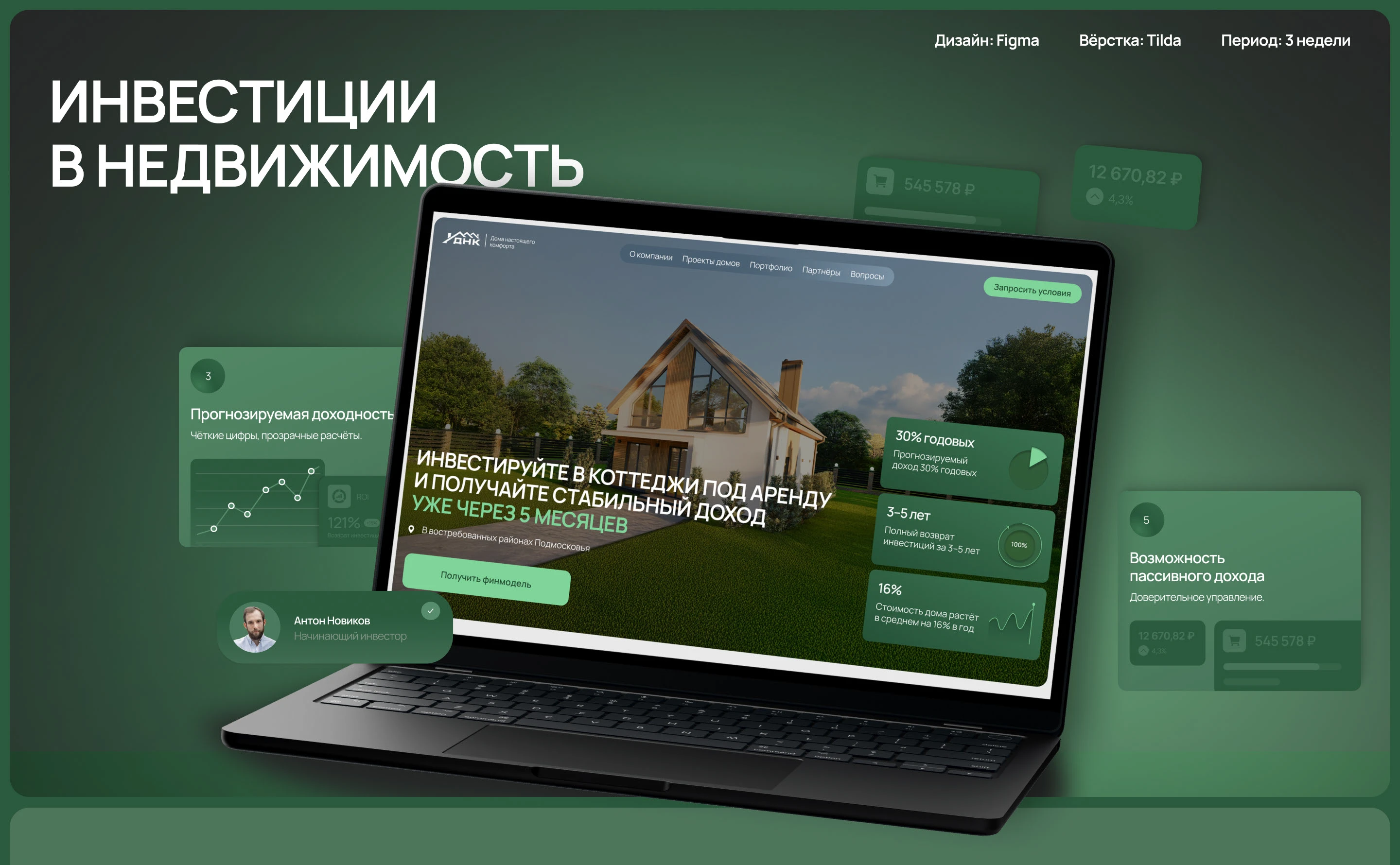 Инвестиции в недвижимость. Сайт под ключ — Изображение №1 — Интерфейсы на Dprofile