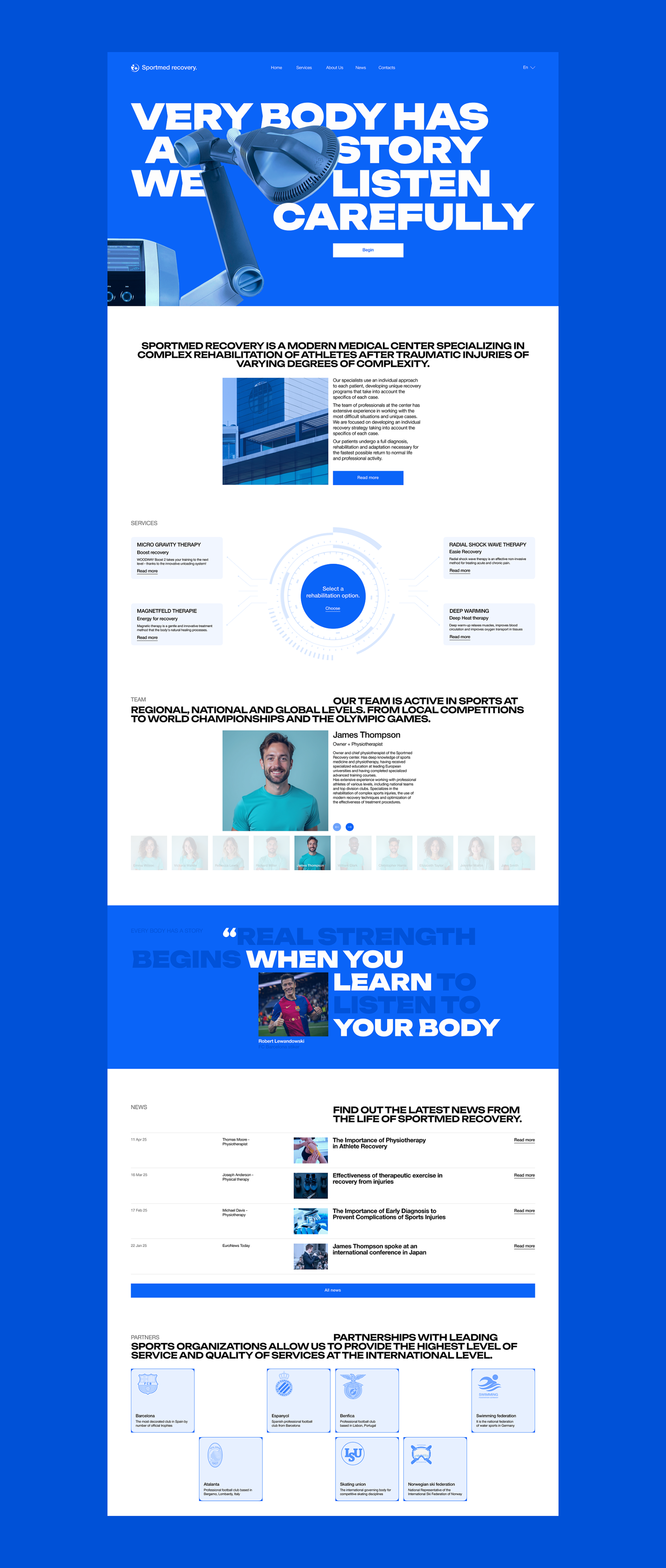 Sportmed recovery - sports rehabilitation center, UX/UI — Изображение №3 — Интерфейсы на Dprofile
