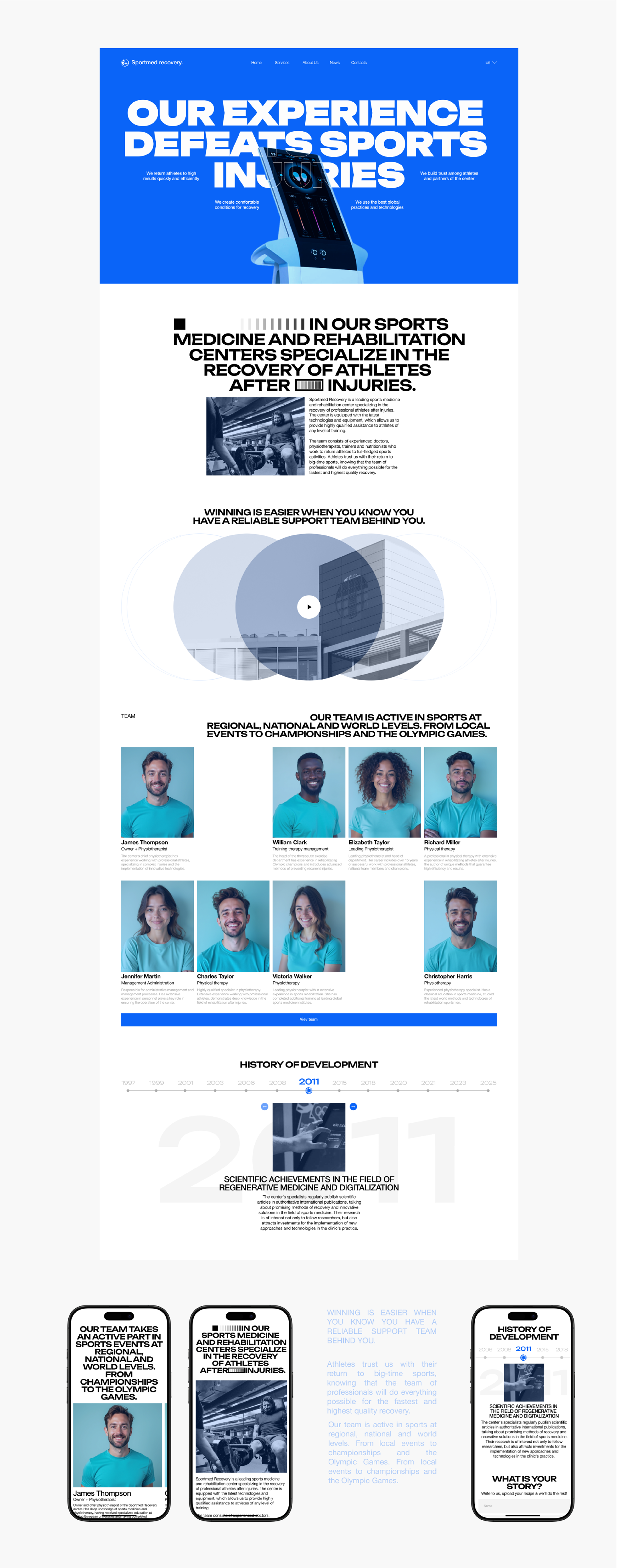 Sportmed recovery - sports rehabilitation center, UX/UI — Изображение №9 — Интерфейсы на Dprofile