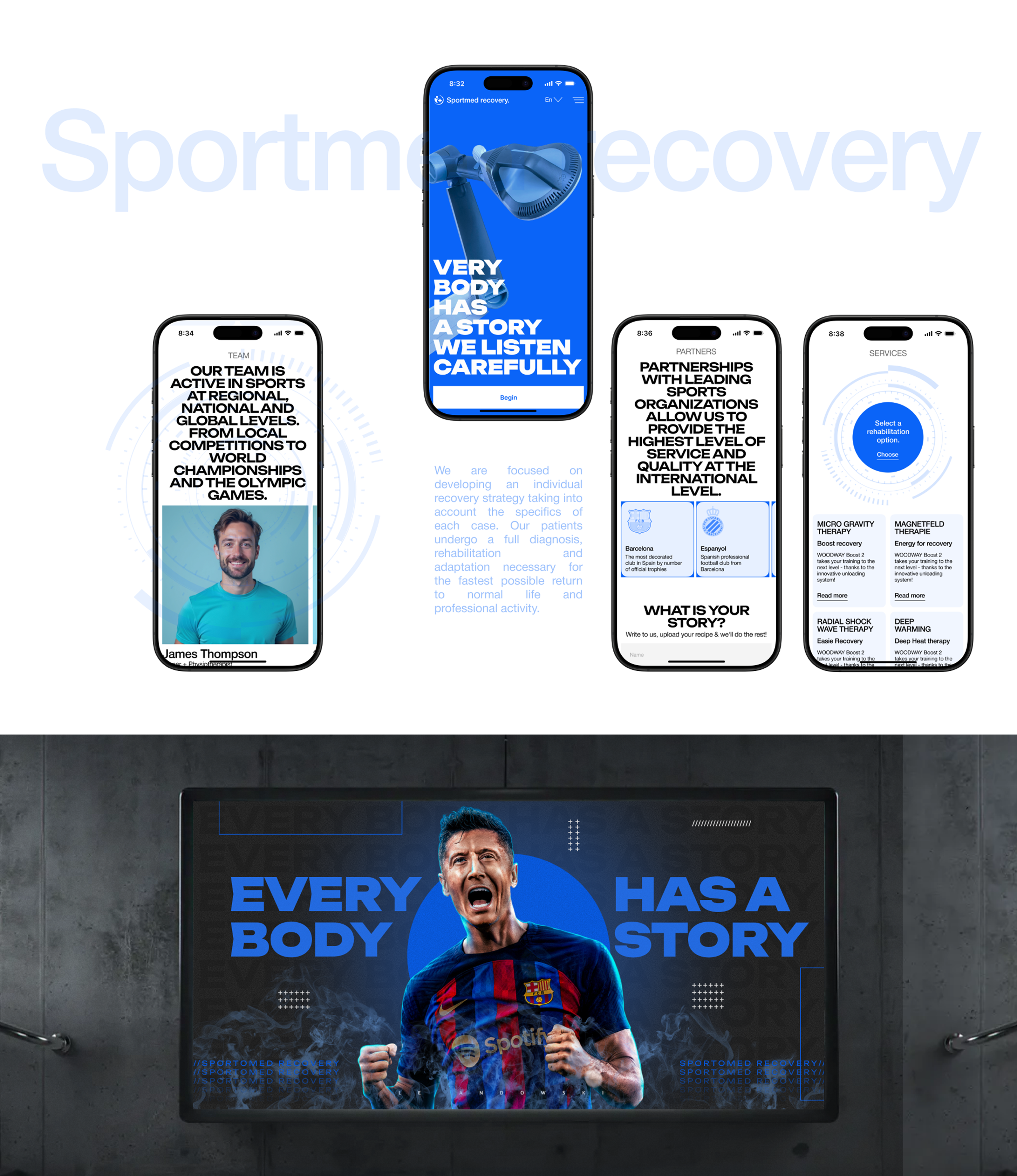 Sportmed recovery - sports rehabilitation center, UX/UI — Изображение №4 — Интерфейсы на Dprofile