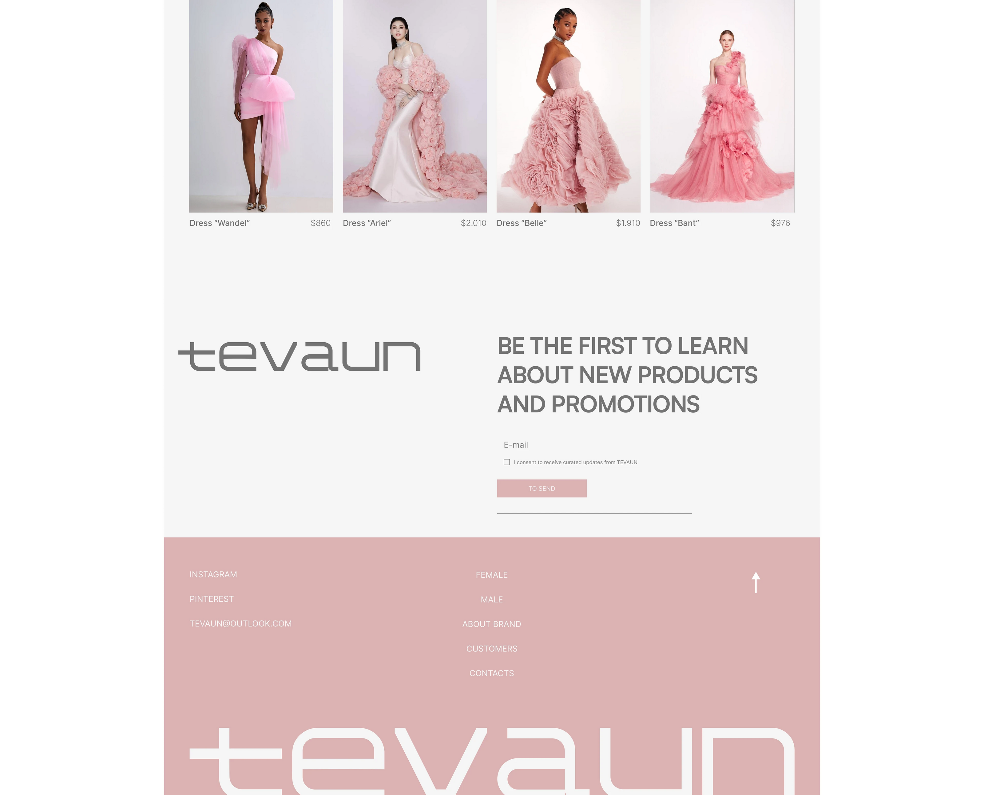 Tevaun // Интернет-магазин одежды // Веб-сайт — Изображение №14 — Интерфейсы на Dprofile