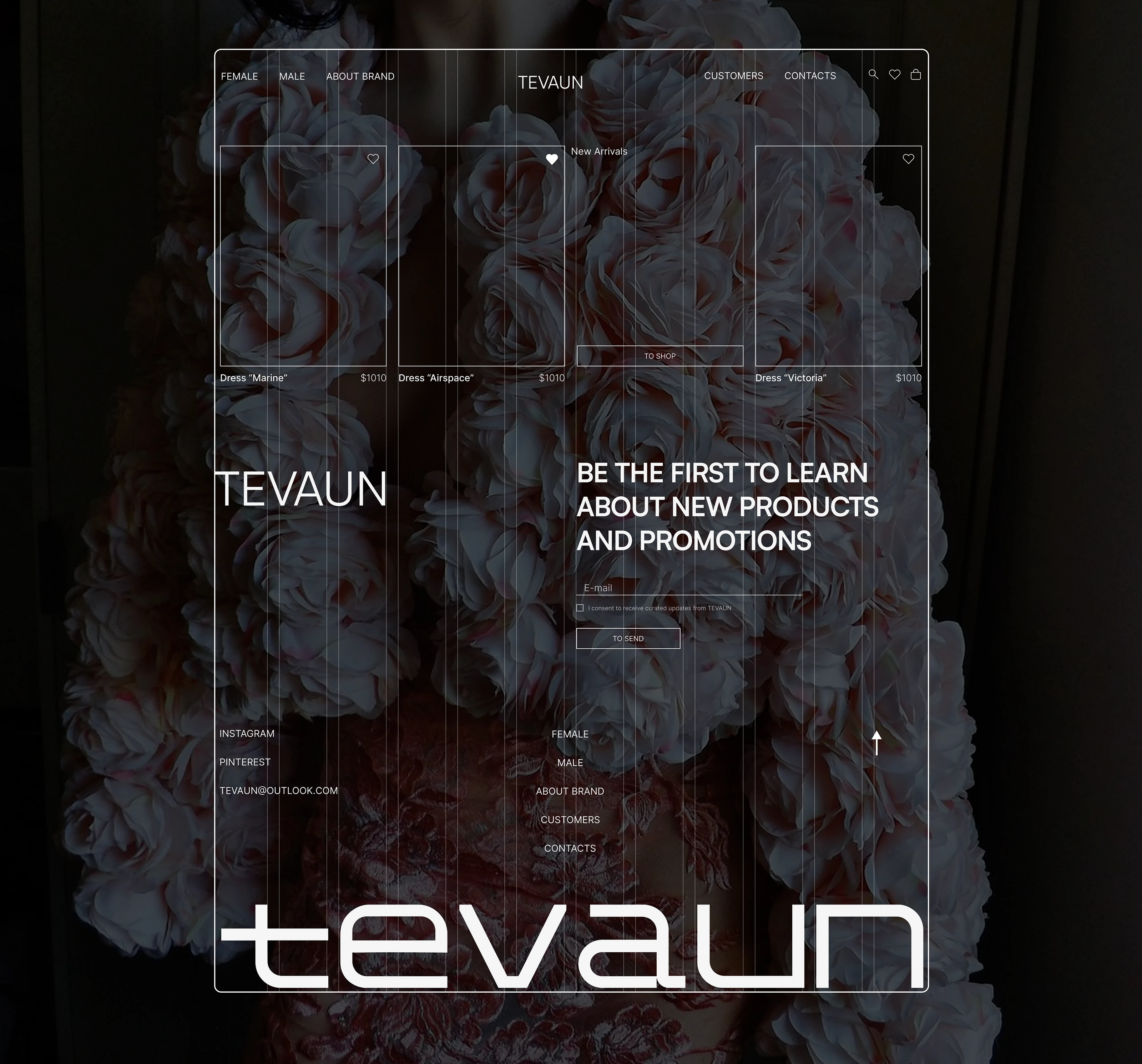 Tevaun // Интернет-магазин одежды // Веб-сайт — Изображение №5 — Интерфейсы на Dprofile