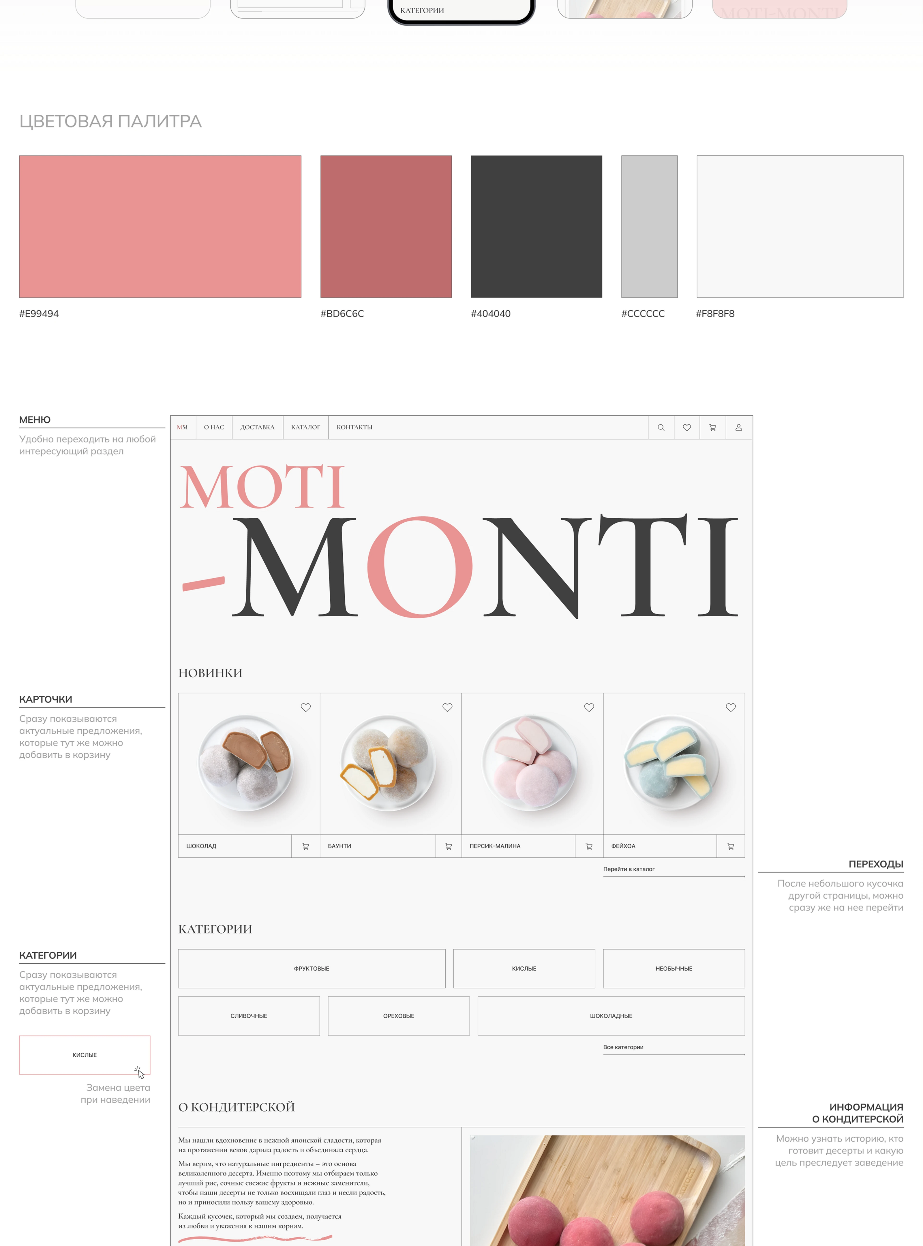 E-COMMERCE | MOTI -MONTI — Изображение №5 — Интерфейсы, Брендинг на Dprofile