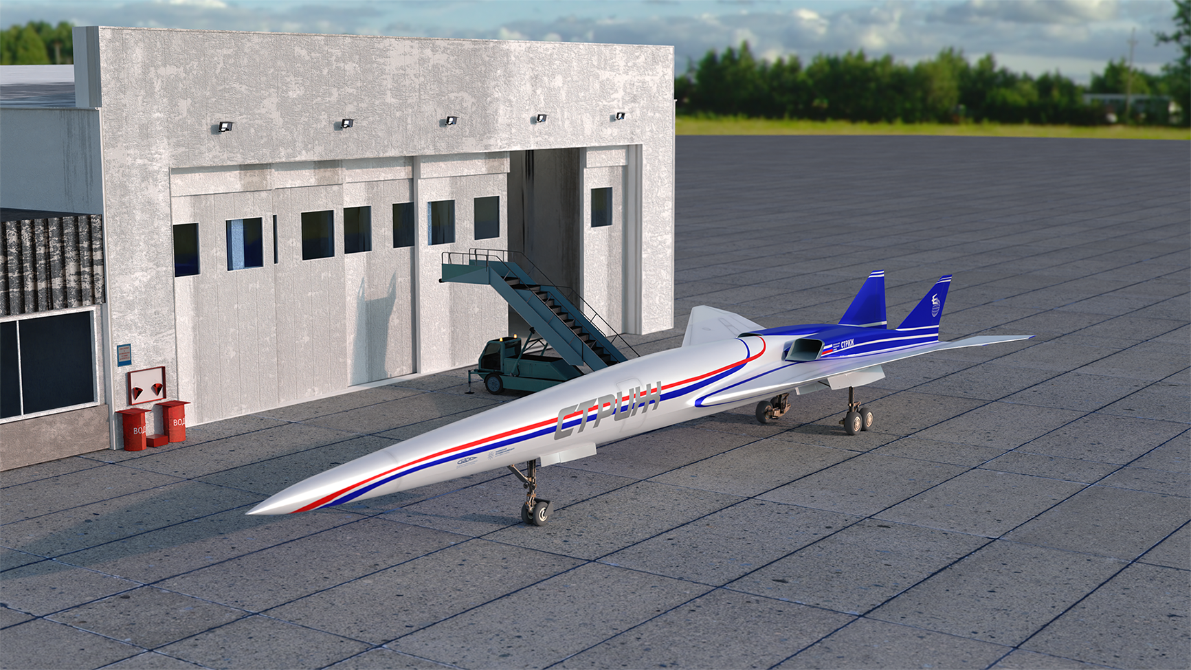 Моделирование самолета и разработка ливреи — Изображение №4 — Иллюстрация, 3D на Dprofile