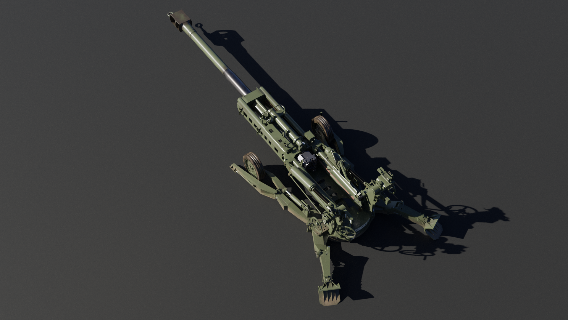 M-777 модель пушки — Изображение №3 — Иллюстрация, 3D на Dprofile